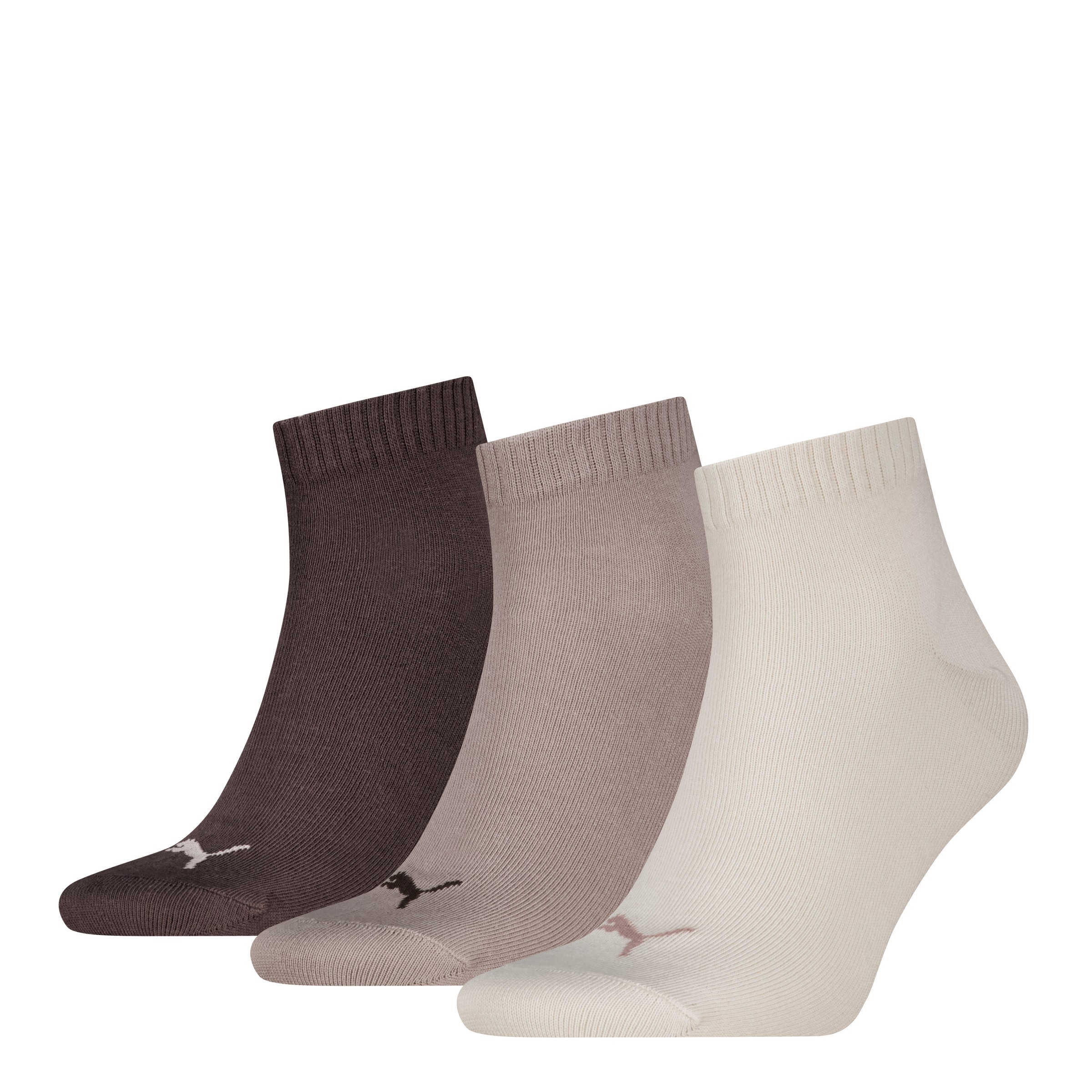 PUMA Kurzsocken "PUMA UNISEX QUARTER PLAIN 3P" 3 Paar, Atmungsaktiv, Rippen günstig online kaufen