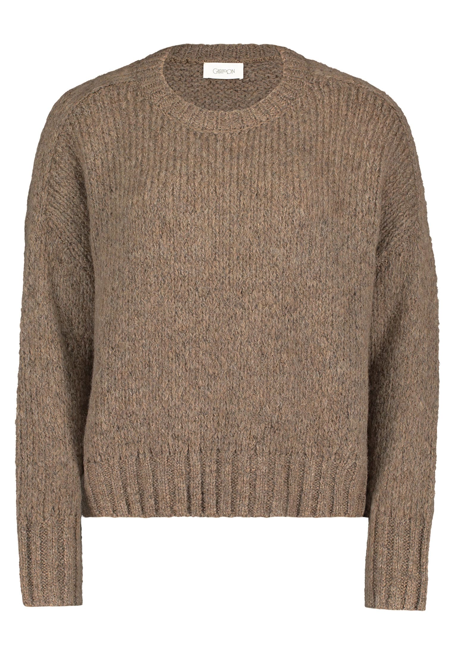 Cartoon Strickpullover »Cartoon Basic-Pullover mit Rundhalsausschnitt«, (1 tlg.), Rippbündchen