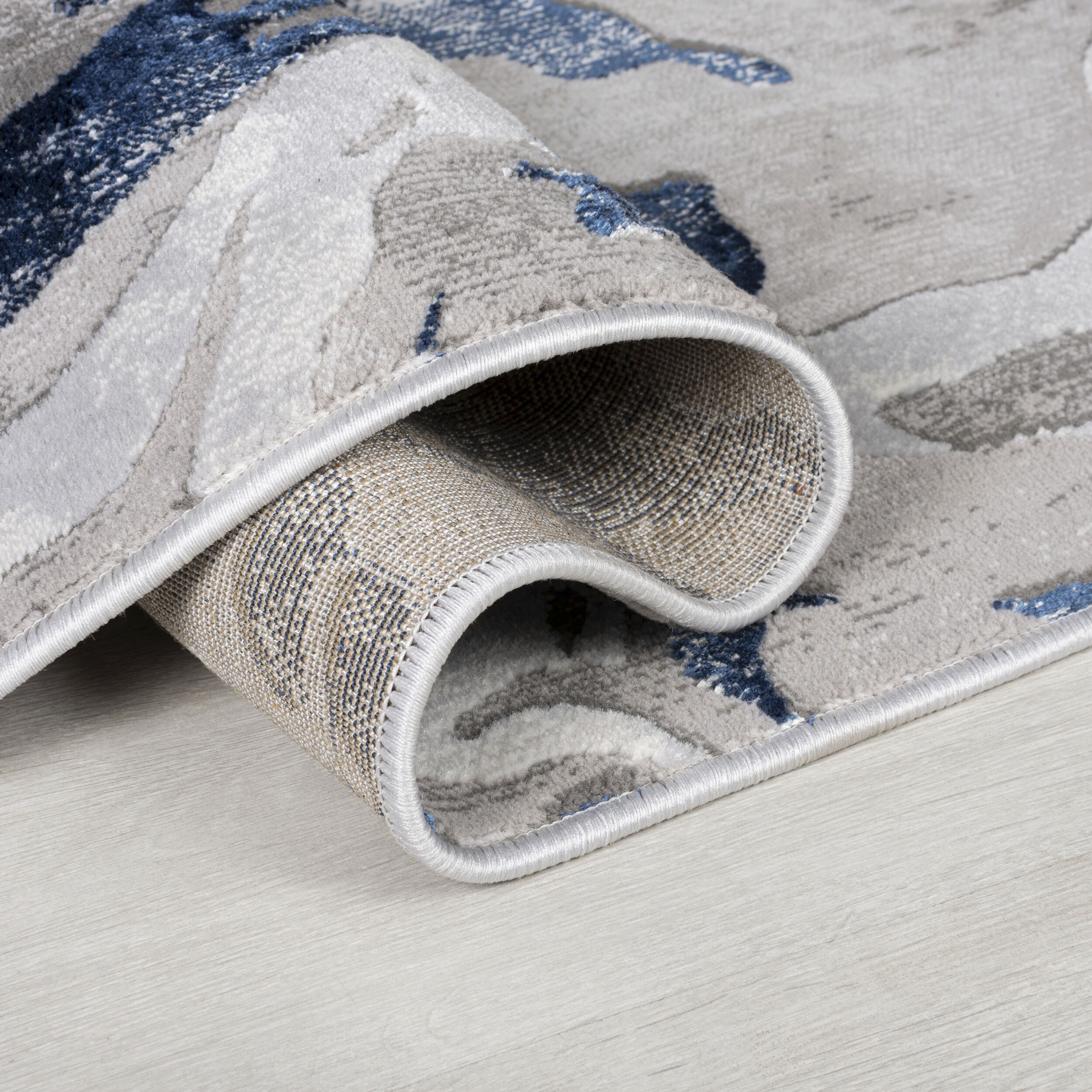 Thumbnail - FLAIR RUGS Teppich "Marbled", rechteckig, 12 mm Höhe, dezenter Glanz, mehrfarbig, modernes Marmor-Design