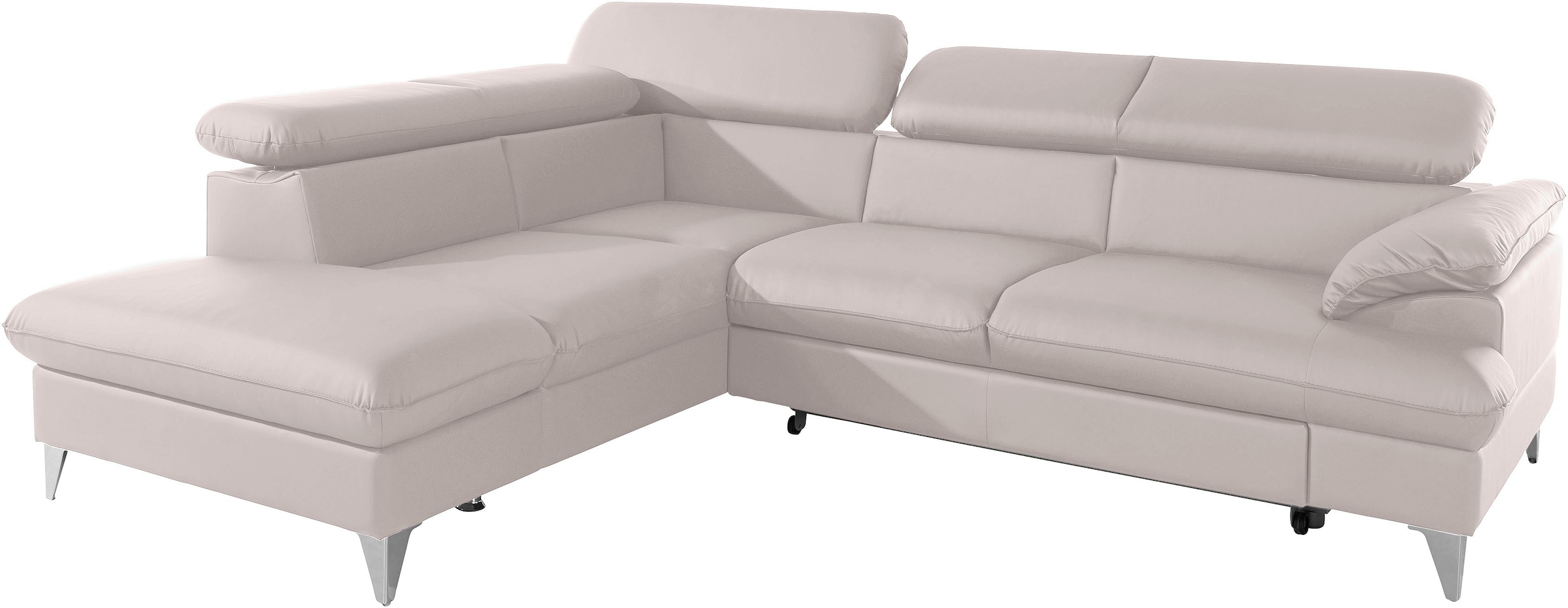 COTTA Ecksofa »Caluso L-Form«, mit Kopfteilverstellung, wahlweise mit Bettfunktion & Bettkasten