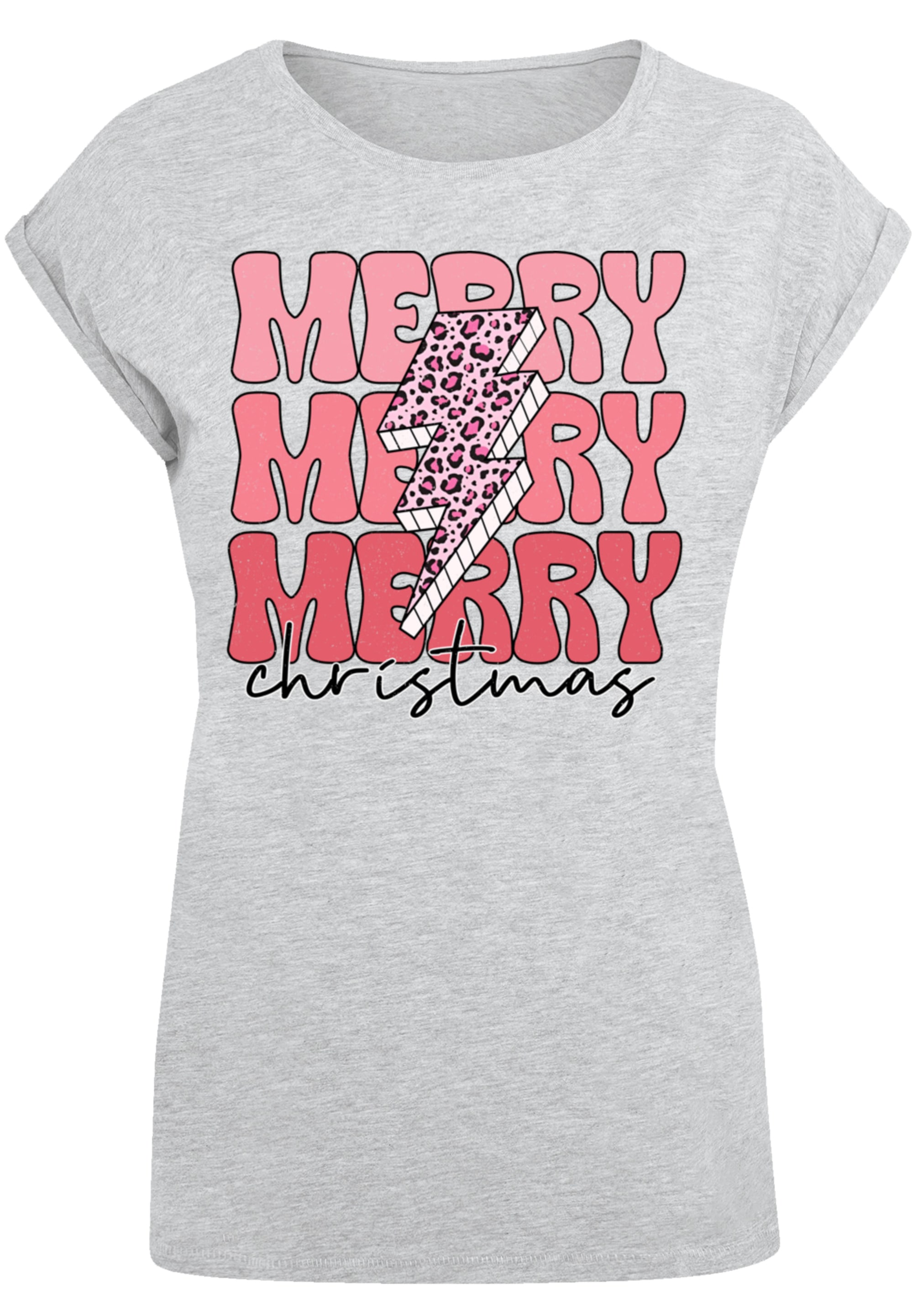 F4NT4STIC T-Shirt »Merry Weihnachten Print Leo Print«, Premium Qualität, Weihnachts-Kollection