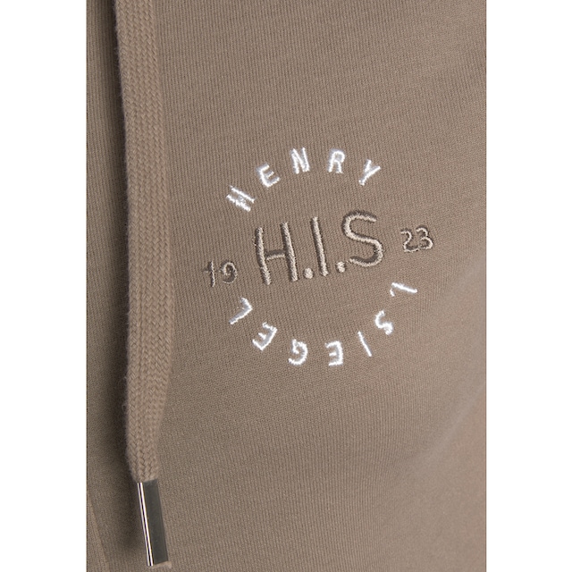 H.I.S Kapuzensweatjacke, mit seitlichem Piping und kleiner Markenstickerei  online kaufen | BAUR