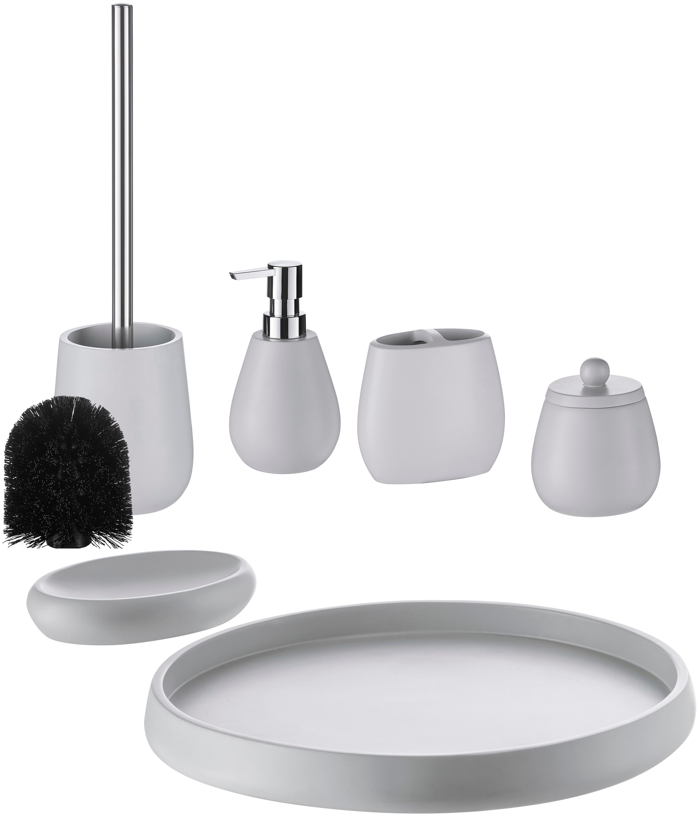 BAUR aus | für Umfangreiches WC-Bürste »Avan«, Set (6 tlg.), Polyresin, bestellen welltime Ersatzbürstenkopf Badaccessoire-Set inkl.