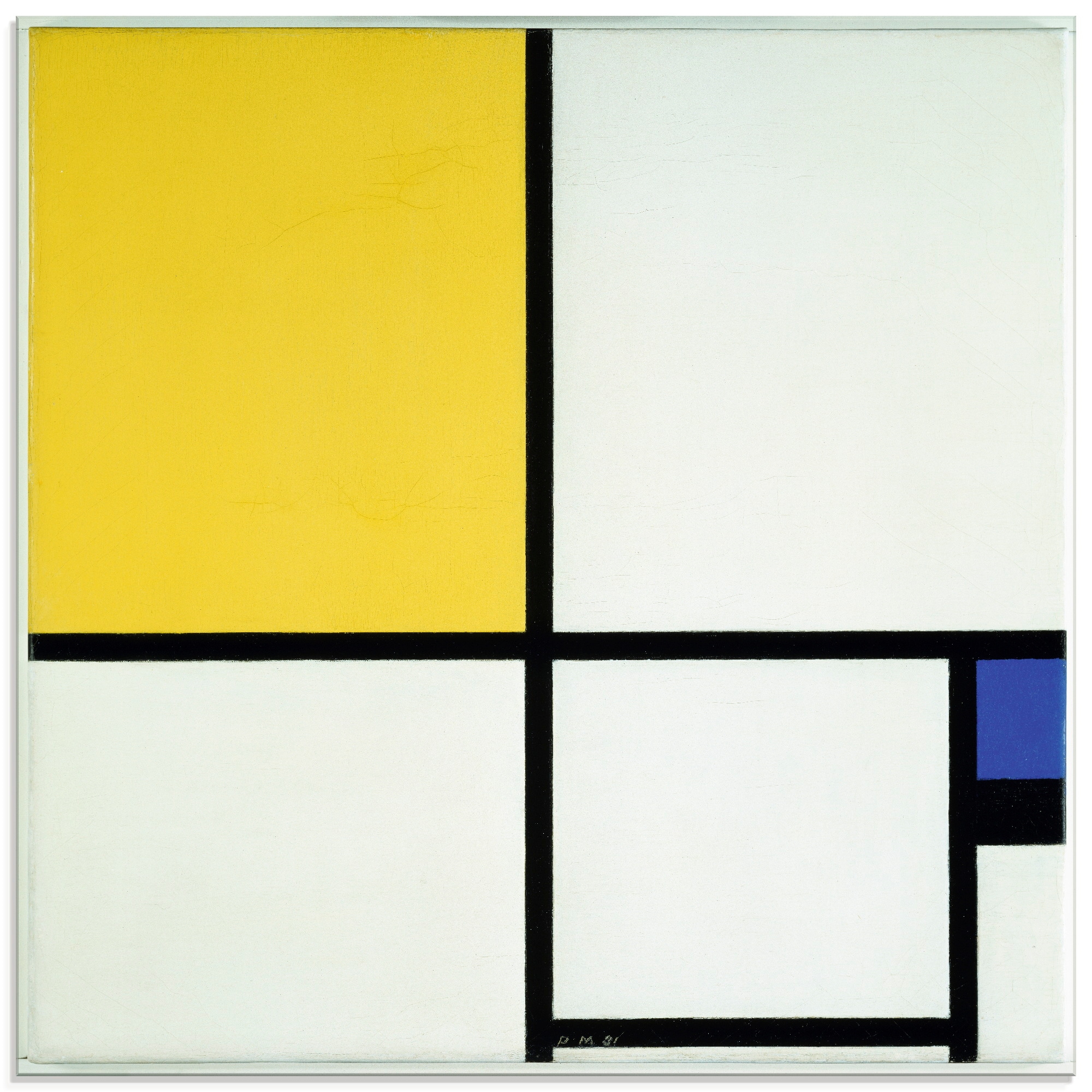 Artland Glasbild "Komposition mit Blau und Gelb. 1931.", Muster, (1 St.), in verschiedenen Größen