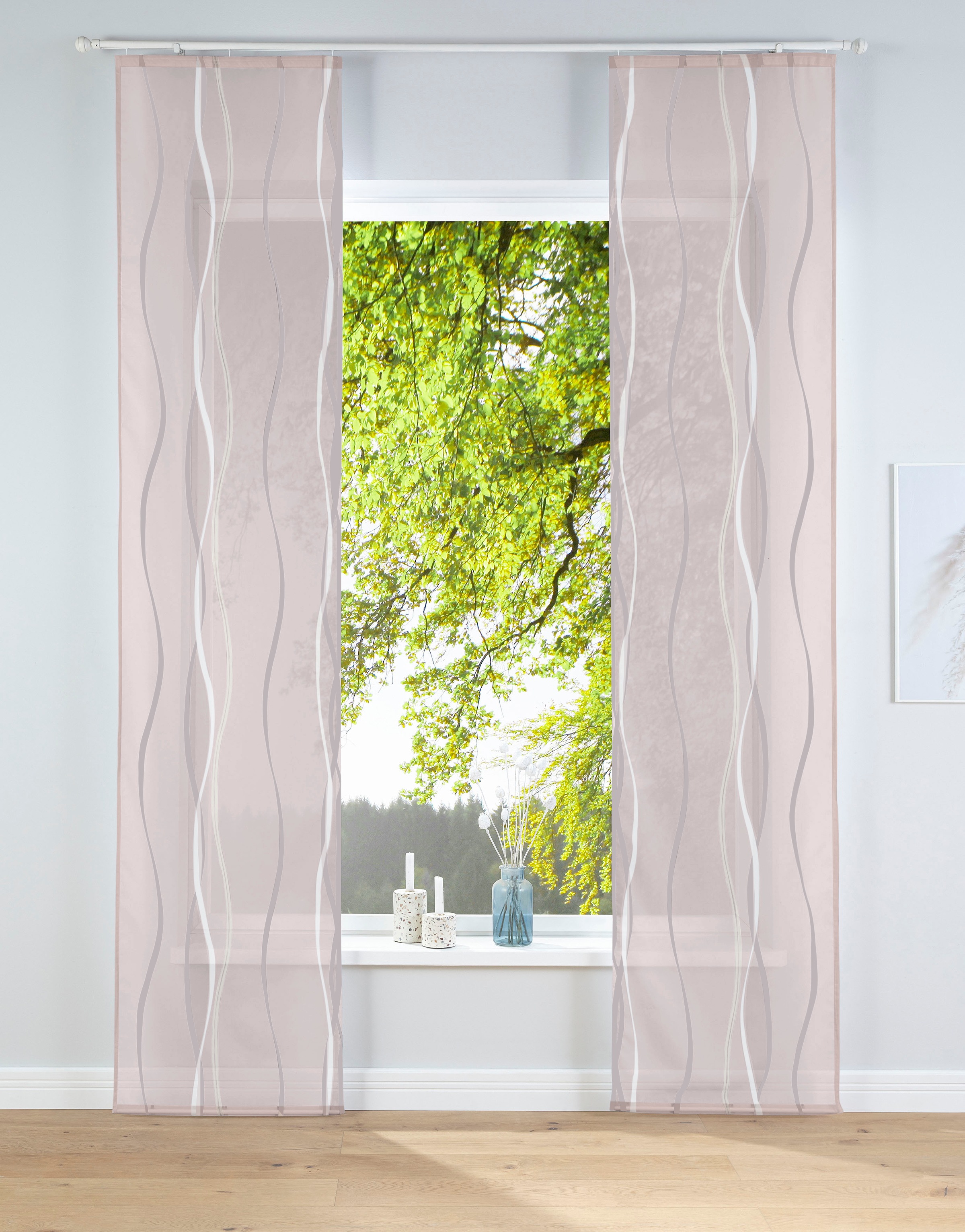 OTTO home Schiebegardine "Dimona" Klettschiene 2 Stk. tlg. 2-er Set, Fertig günstig online kaufen