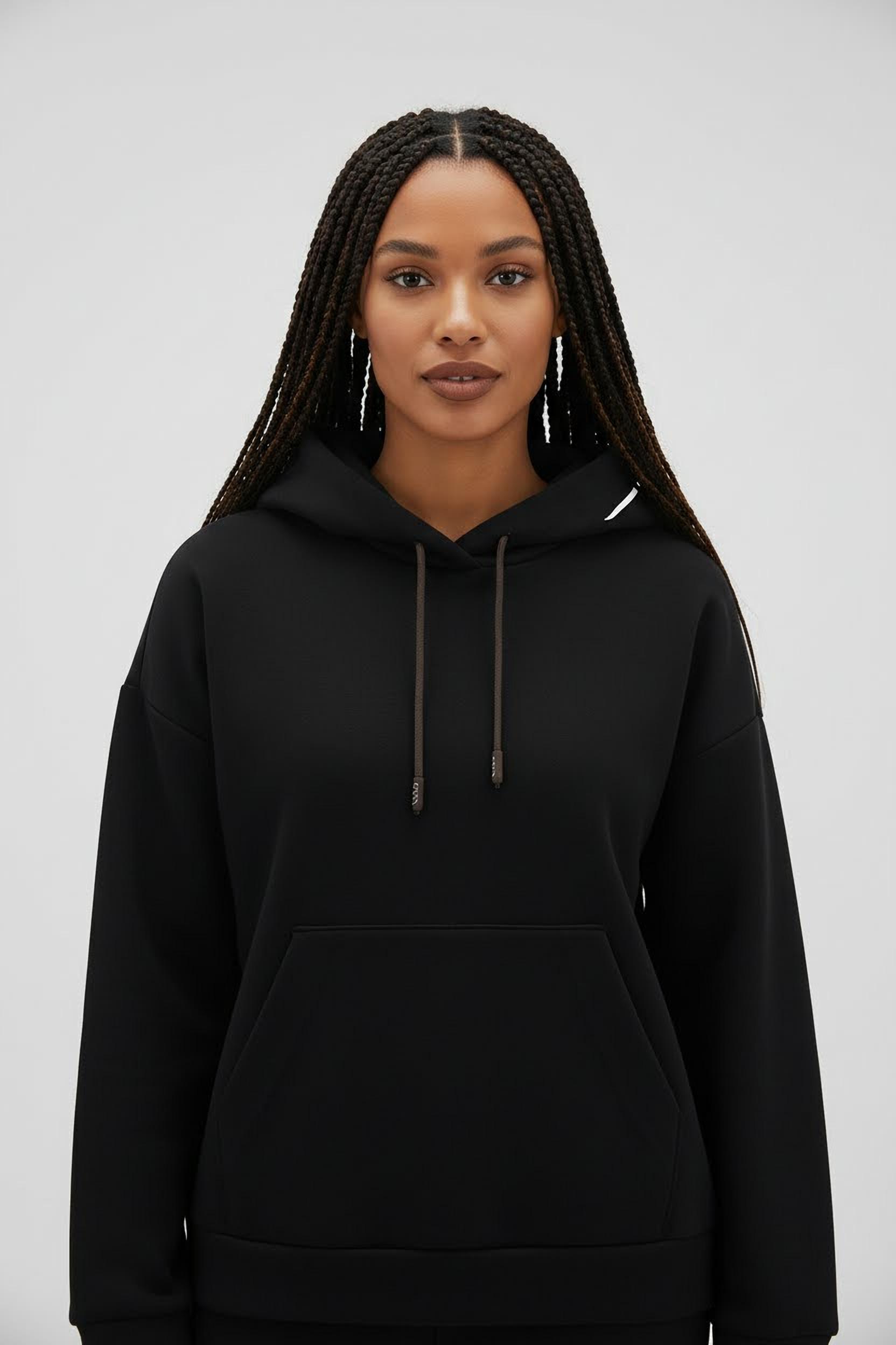 CMP "WOMAN SWEAT FIX HOOD" mit fixierter Kapuze, aus Polyester, Viskose und Elasthan