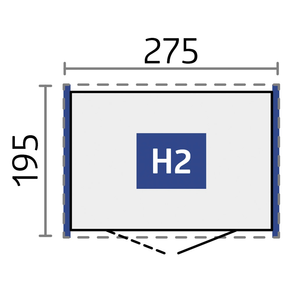 Biohort Gerätehaus »HIGHLINE Gr. H2, verschiedene Farben« stylisches Metall-Gartenhaus mit Flachdach