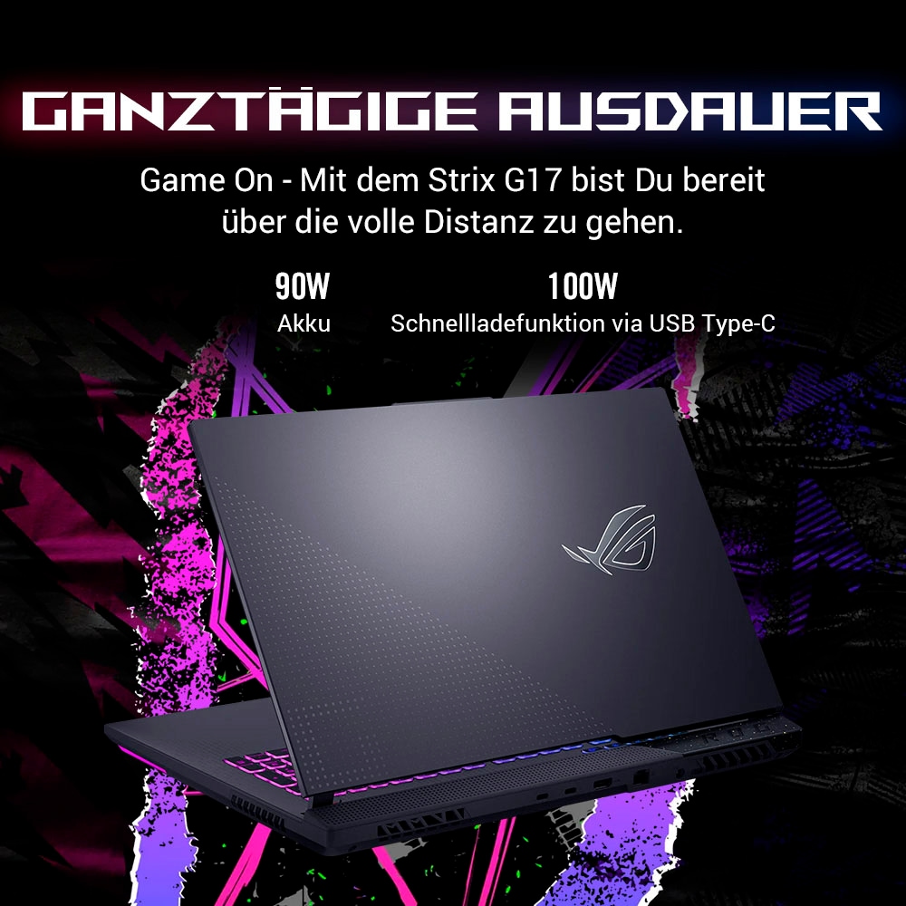 Asus Gaming-Notebook »ROG Strix G17«, 43,9 cm, / 17,3 Zoll, AMD, Ryzen 9, GeForce RTX 4060, 1000 GB SSD