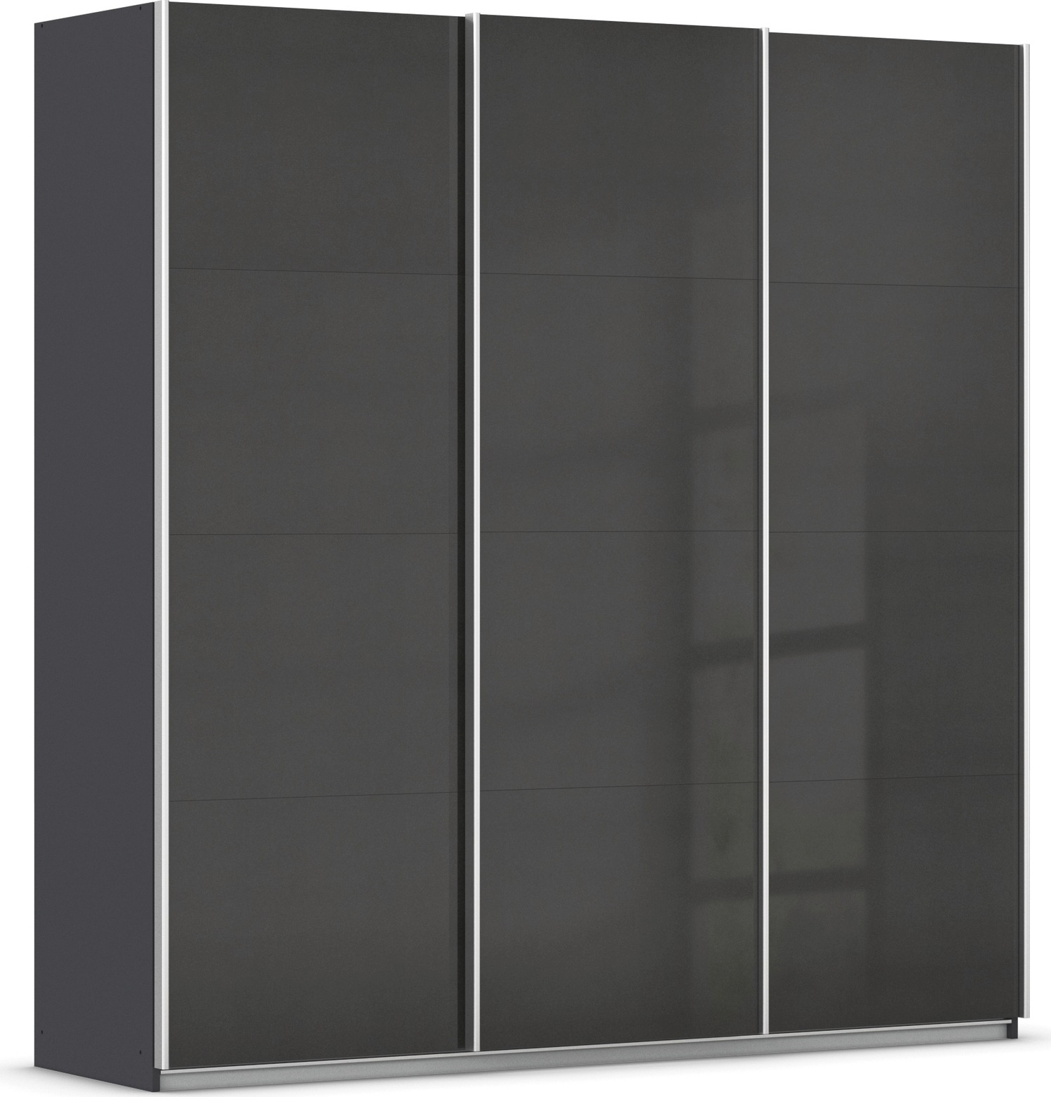 OTTO home Schwebetürenschrank "Kleiderschrank Schrank Garderobe AGORDO mit Dekor- oder Hochglanzfront" Breiten 203/271/315/360 cm in drei Griff-Farben - NEU: Farbe SCHWARZ, in 4 Breiten und 2 Höhen MADE IN GERMANY