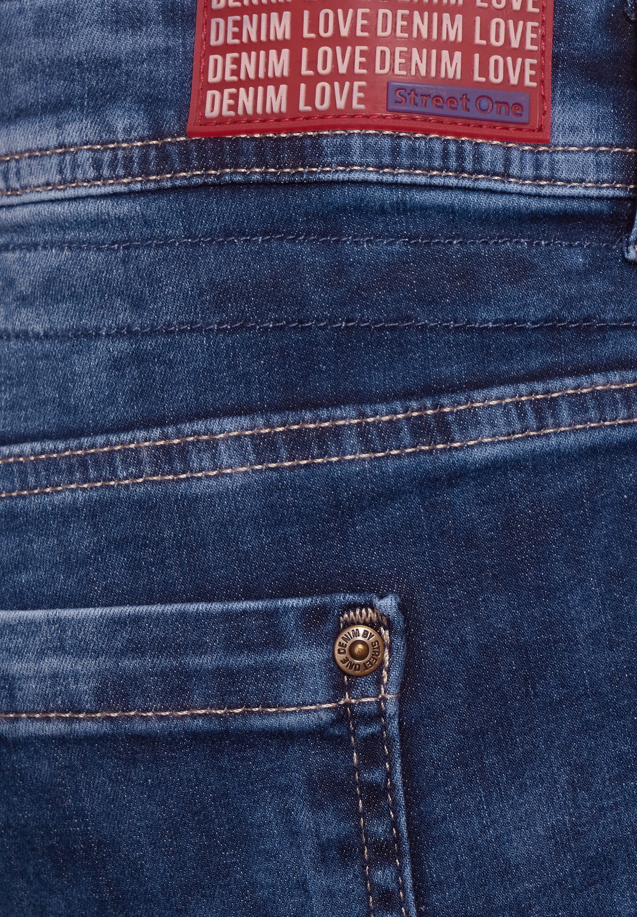 STREET ONE Loose-fit-Jeans, mit Zipper-Detail