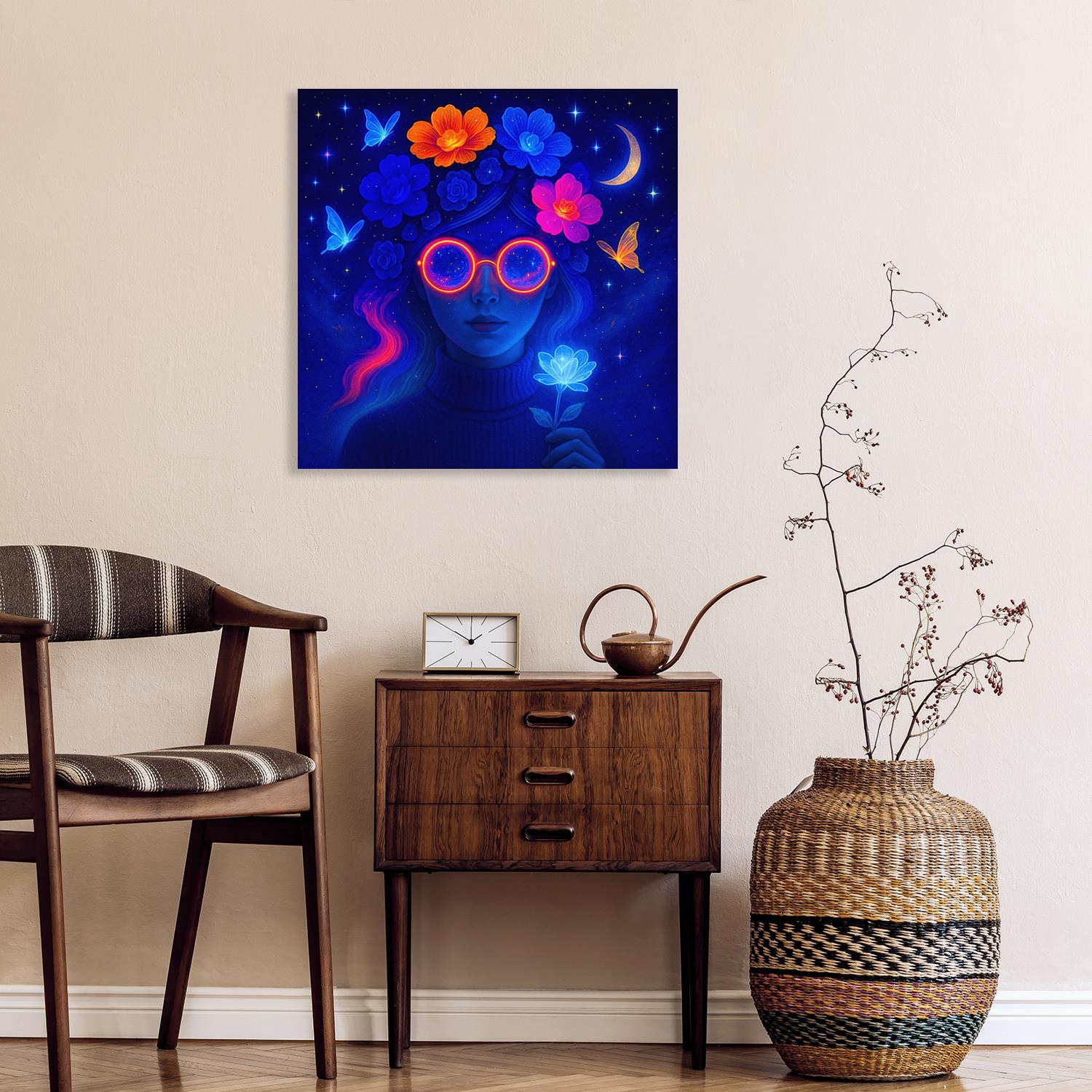 queence Acrylglasbild "Sternenblume" Bilder von Frauen  Fantasy  Frau  Gemä günstig online kaufen