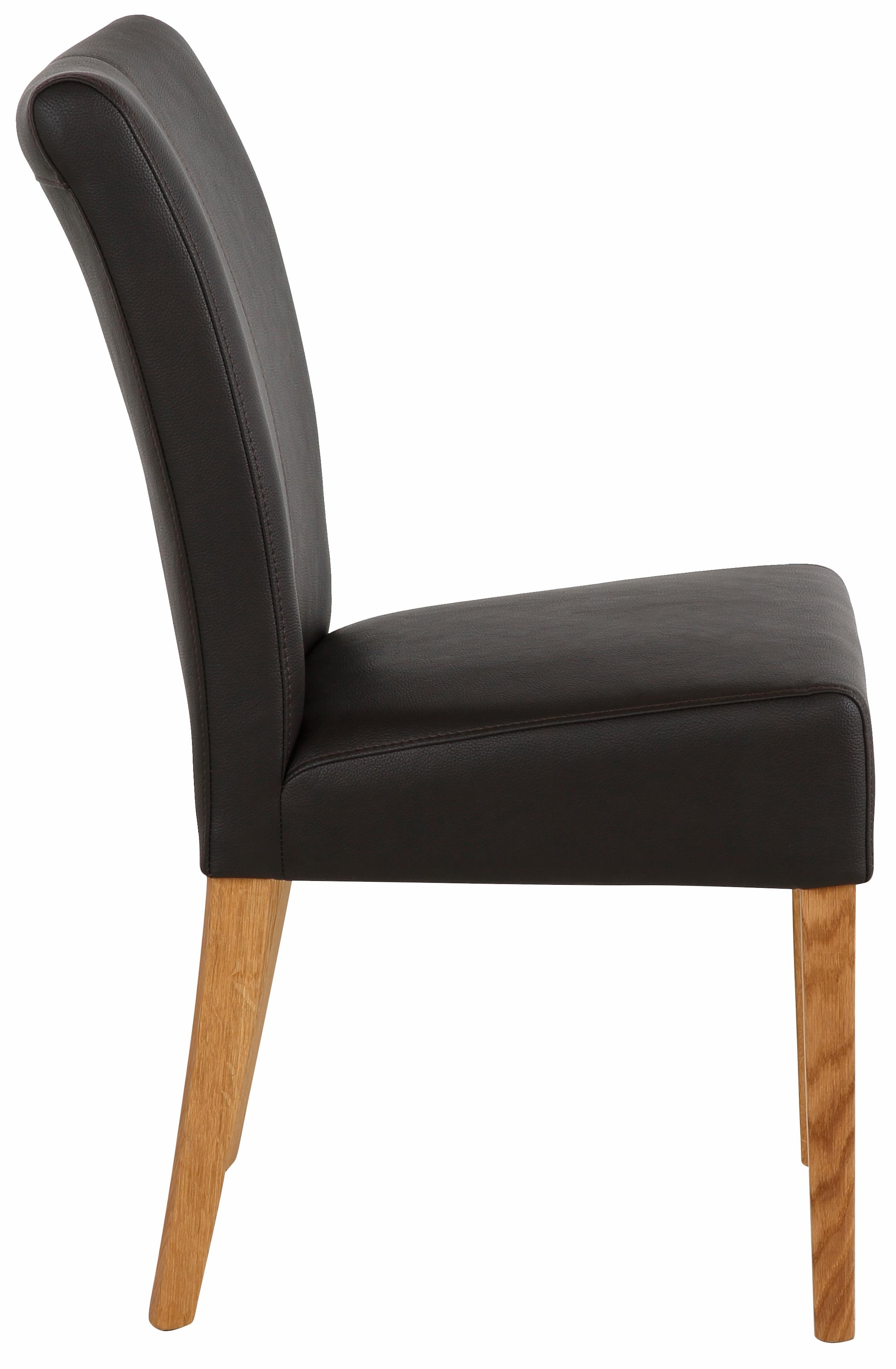 Home affaire Esszimmerstuhl »Queen Polsterstuhl BESTSELLER«, (Set), 4 St., Kunstleder, verschiedene Bezüge, Gestell Massivholz
