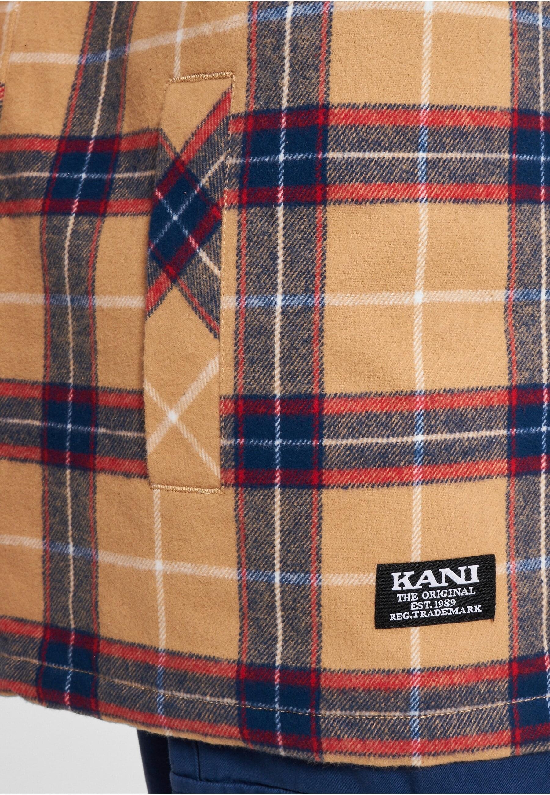 Karl Kani Allwetterjacke »Karl Kani Herren Woven Retro Heavy Flannel Shirt Jacket«, (1 St.), ohne Kapuze