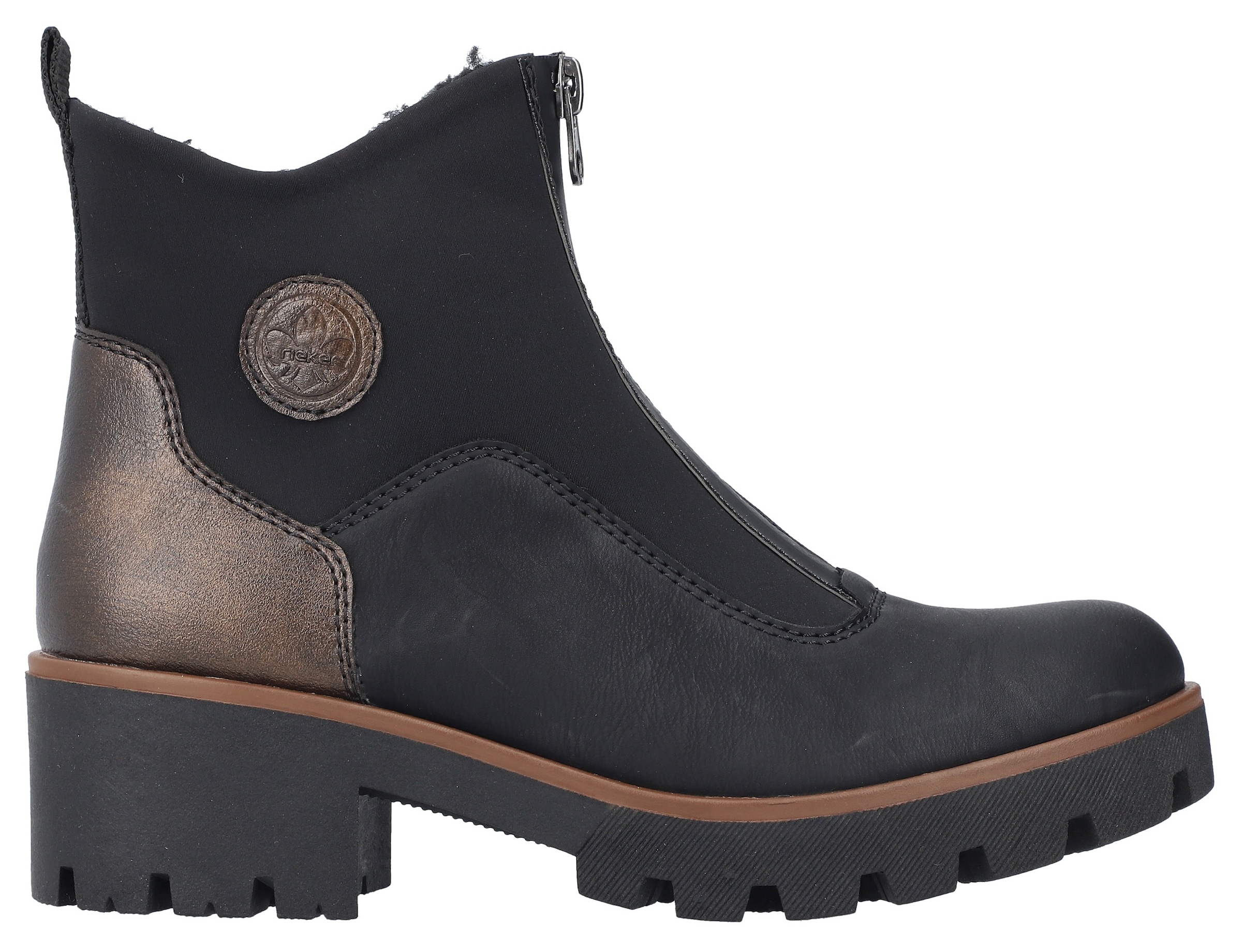 Rieker Winterstiefelette, Winterboots, Ankleboots, Stiefelette, Plateausohle, mit Warmfutter