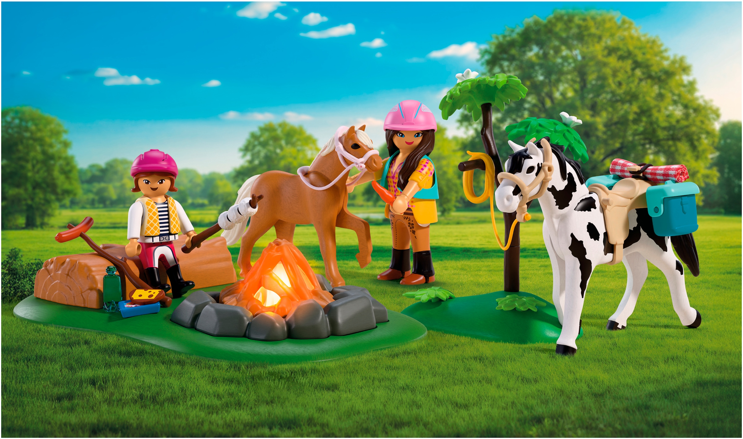 Playmobil® 1100000002199 »Reitausflug mit Lagerfeuer (72132), I Love Horses« Made in Europe