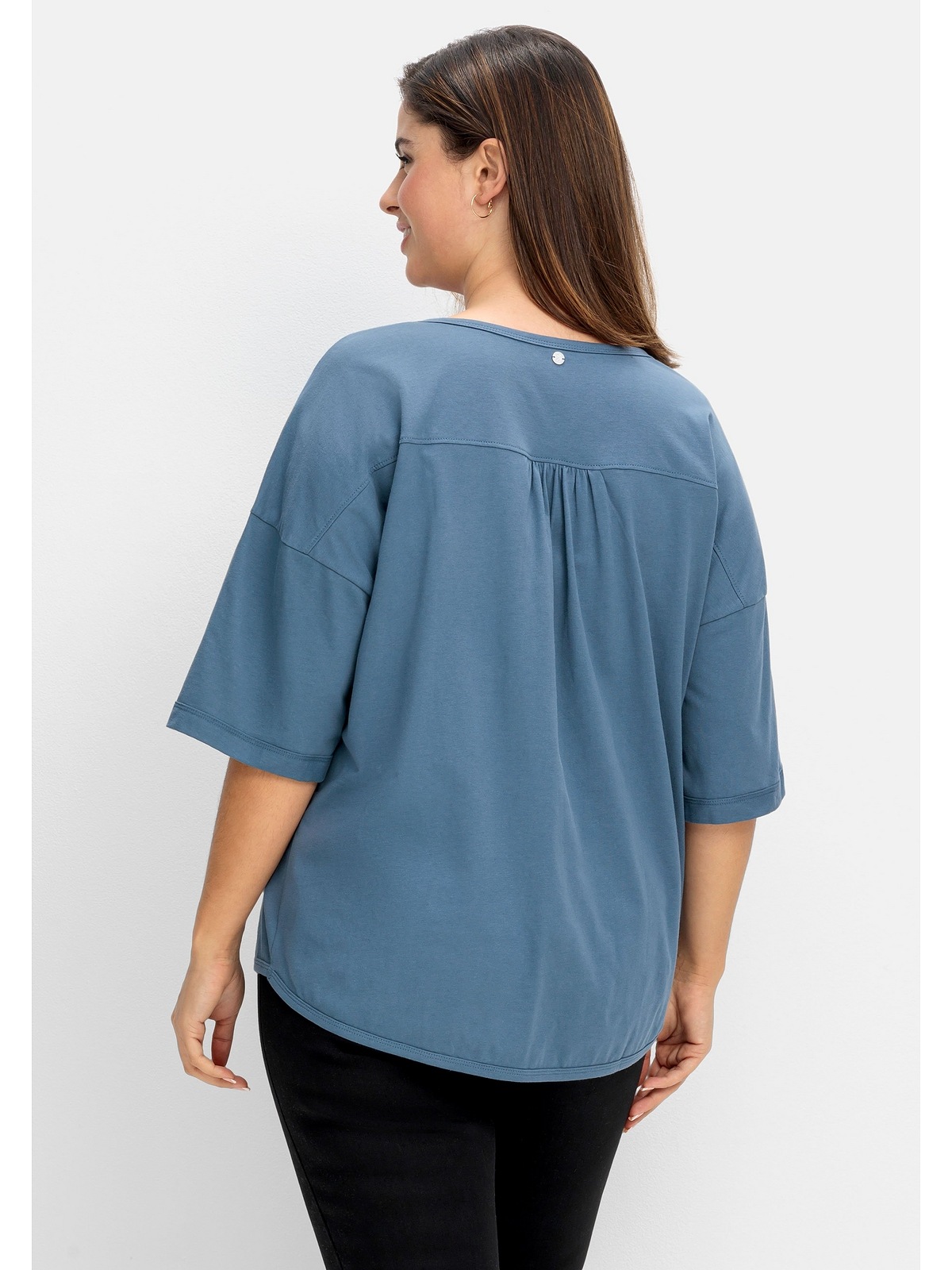 Sheego T-Shirt »Große Größen«, mit Brusttasche aus Spitze online bestellen  | BAUR