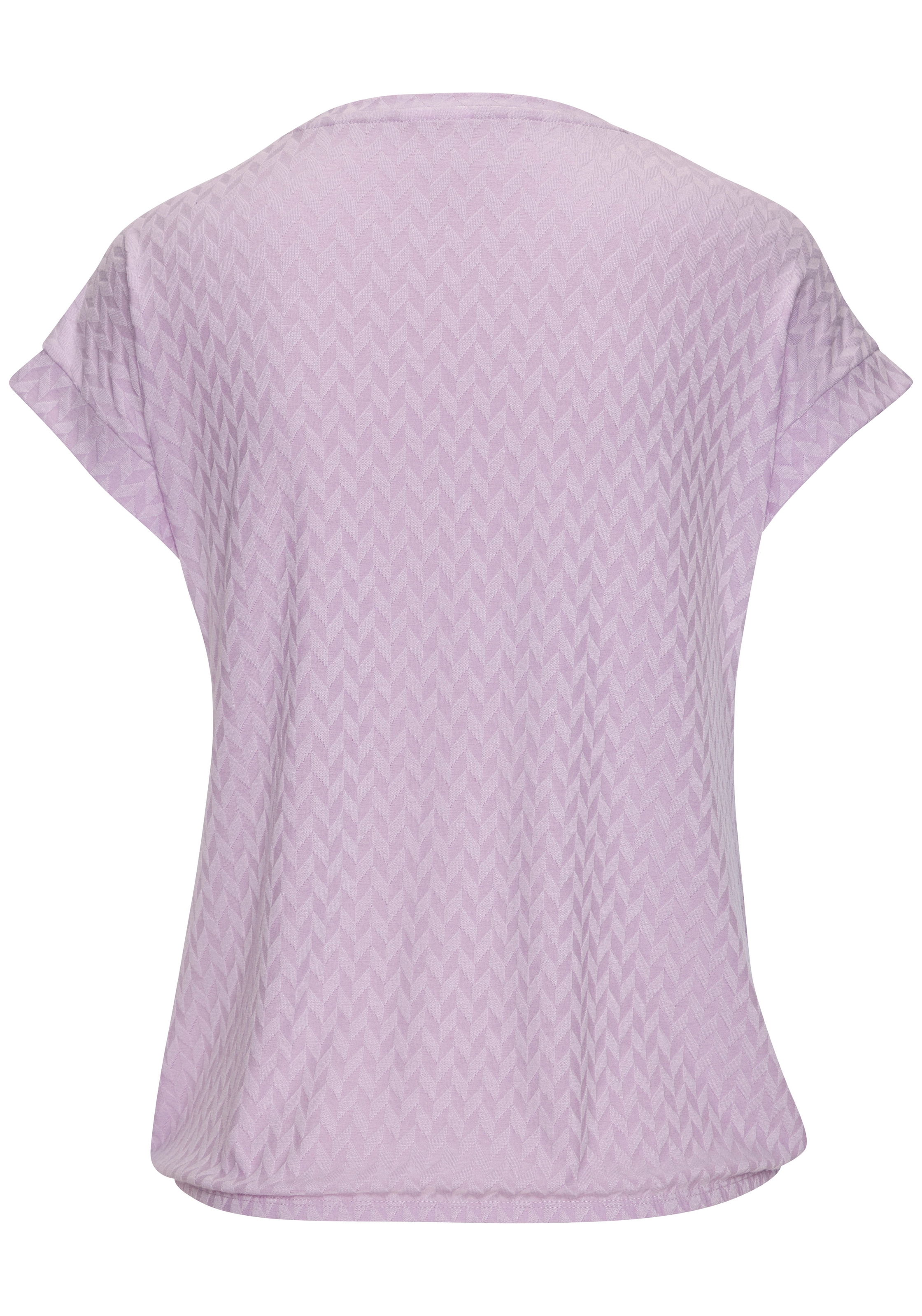Vivance Kurzarmshirt »mit modischem Jacquard-Muster«, aus hochwertiger Qualität mit Viskose