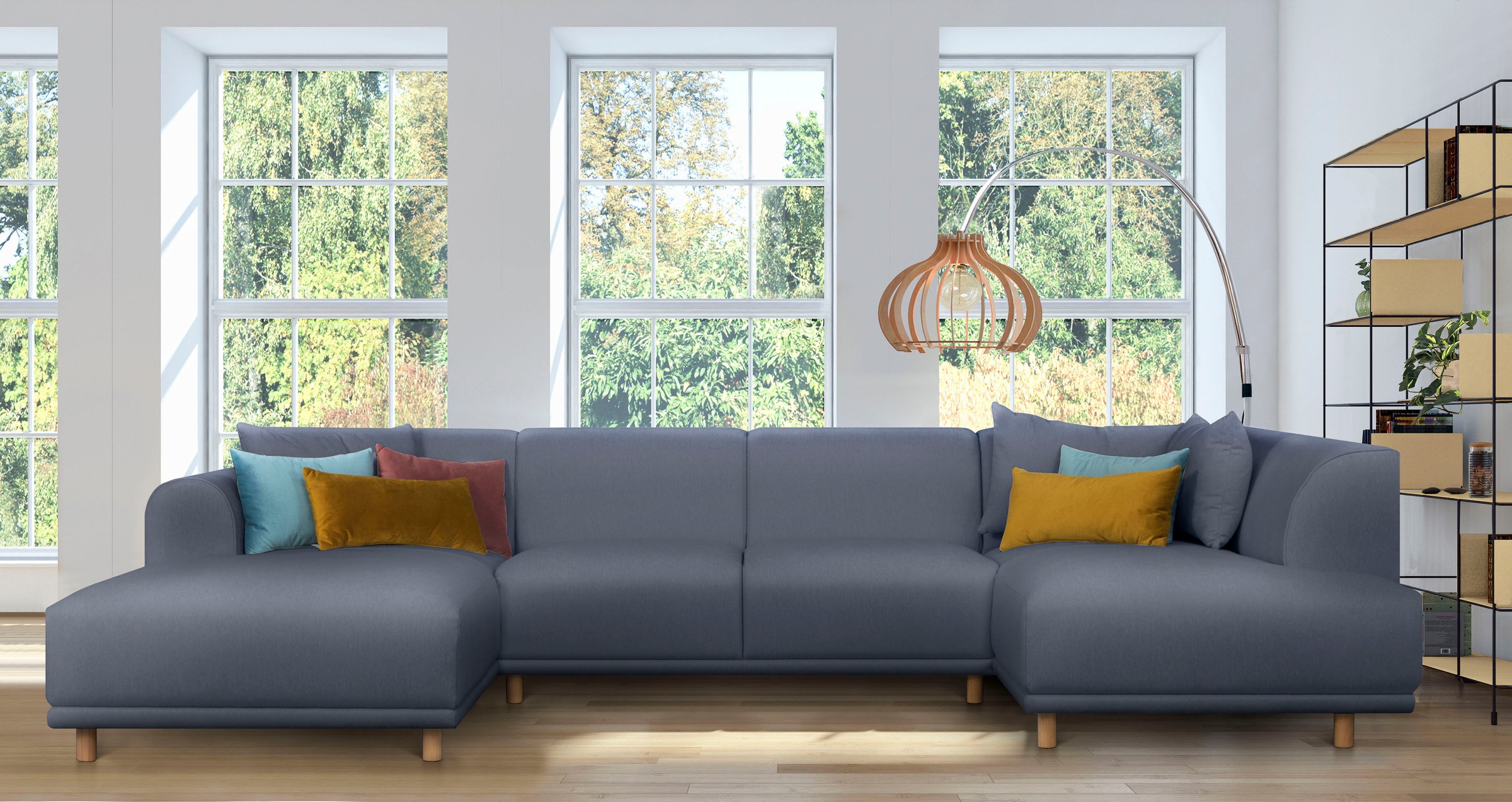 OTTO home Wohnlandschaft "Maroon U-Form" in skandinavischem Design, mit los günstig online kaufen