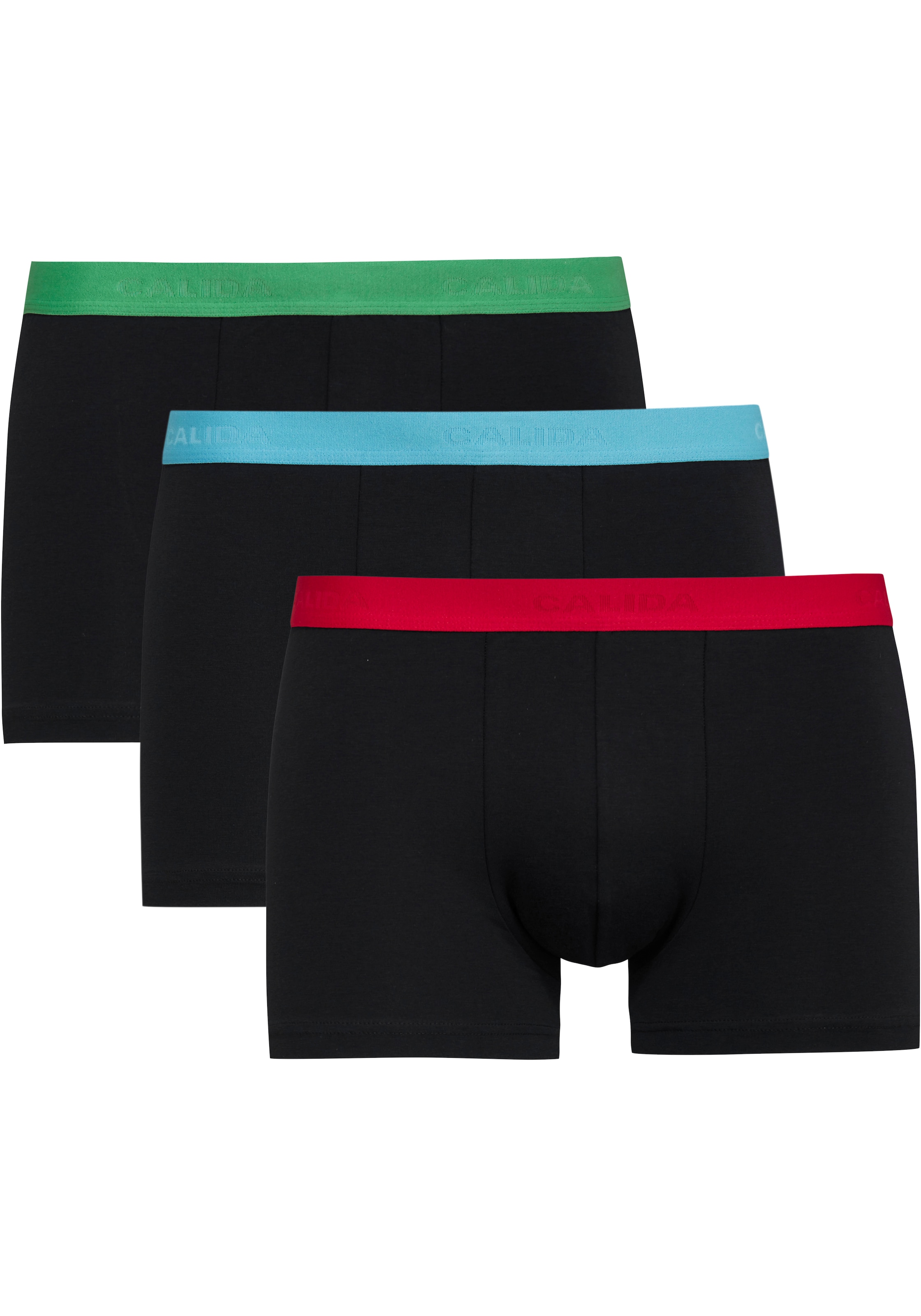 CALIDA Boxershorts "Natural Benefit", (Packung, 3 St.), mit formstabiler Single Jersey-Qualität