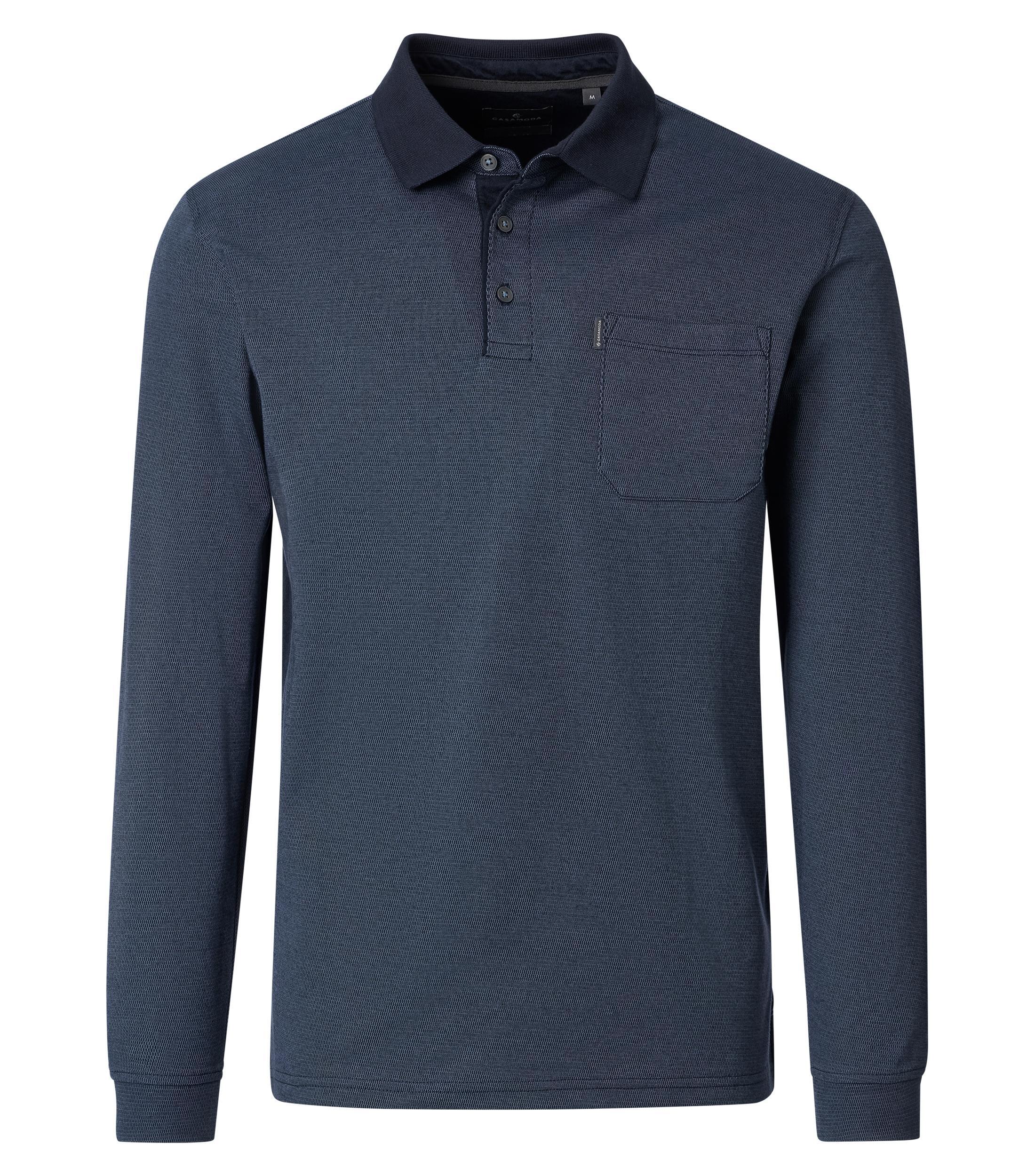 CASAMODA "CASAMODA Polo-Shirt Langarm uni"