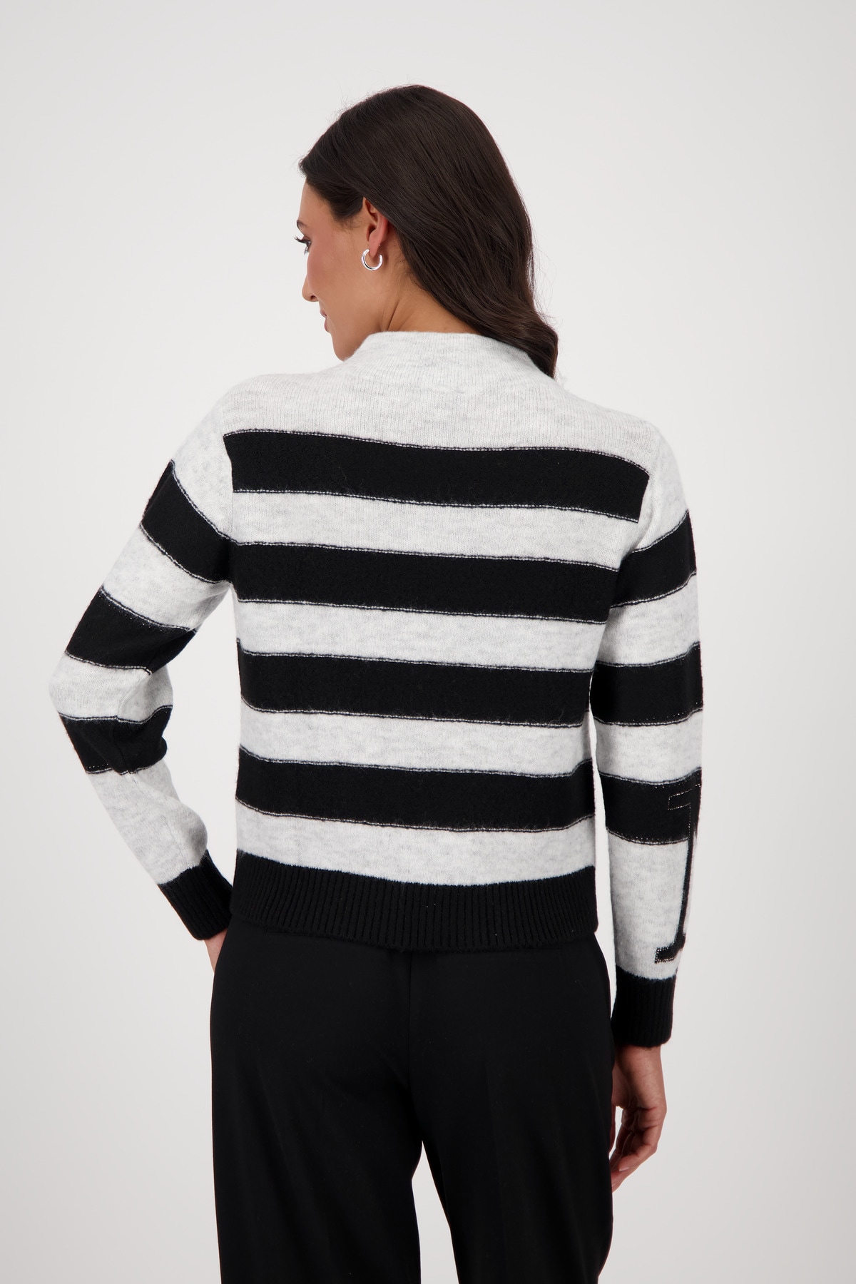 Monari Strickpullover »Pullover Ringel«, Regular fit mit Rundhalsausschnitt