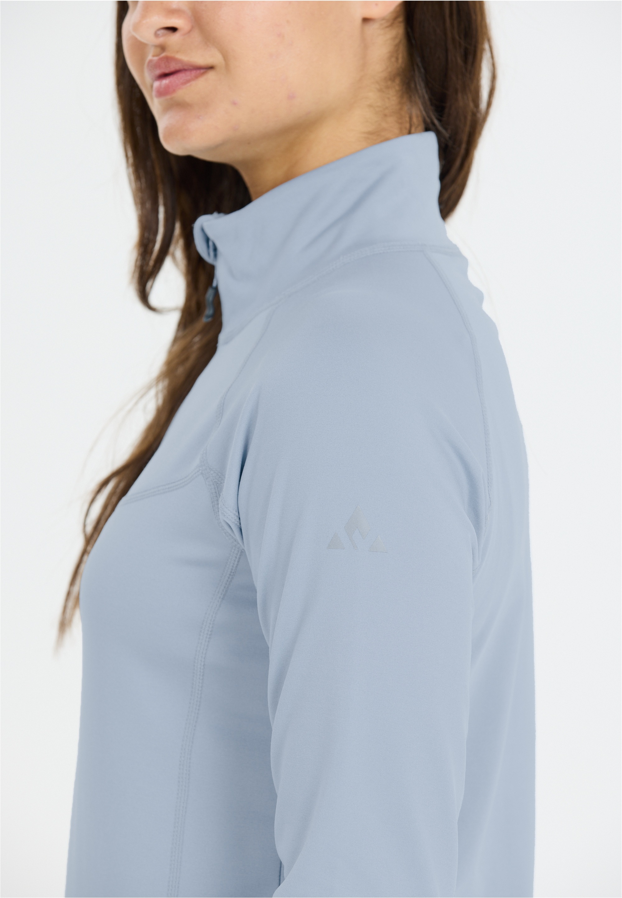 WHISTLER Langarmshirt »Blume« 1 Stk. mit Reißverschluss und Stehkragen