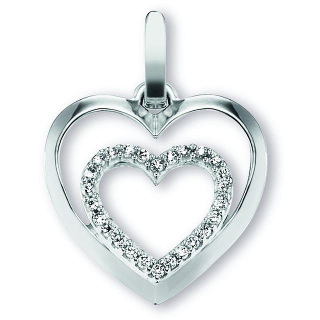 ONE ELEMENT Kettenanhänger »Zirkonia Herz Herz Anhänger aus 925 Silber«, Damen  Silber Schmuck Herz bestellen | BAUR