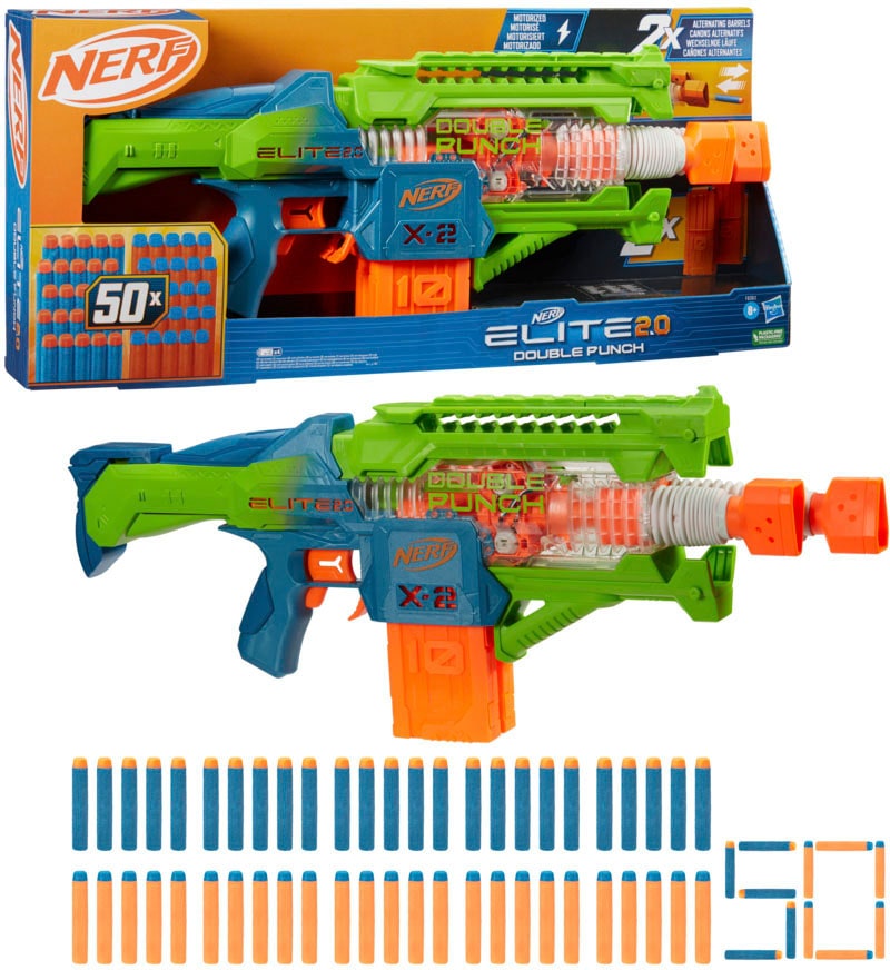 Blaster »Nerf Elite, Double Punch«, inklusive 50 Darts