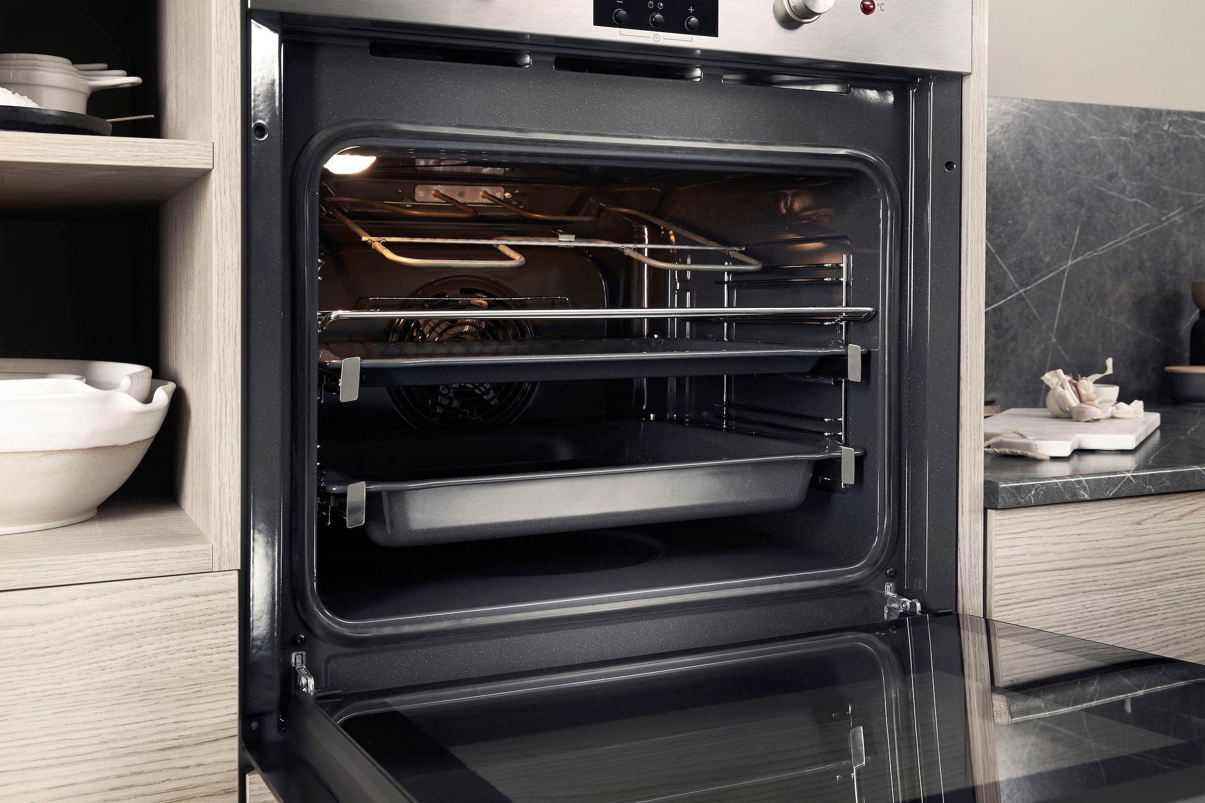 BAUKNECHT Einbaubackofen  »BAR2 KN5V2 IN«, mit 2-fach-Teleskopauszug