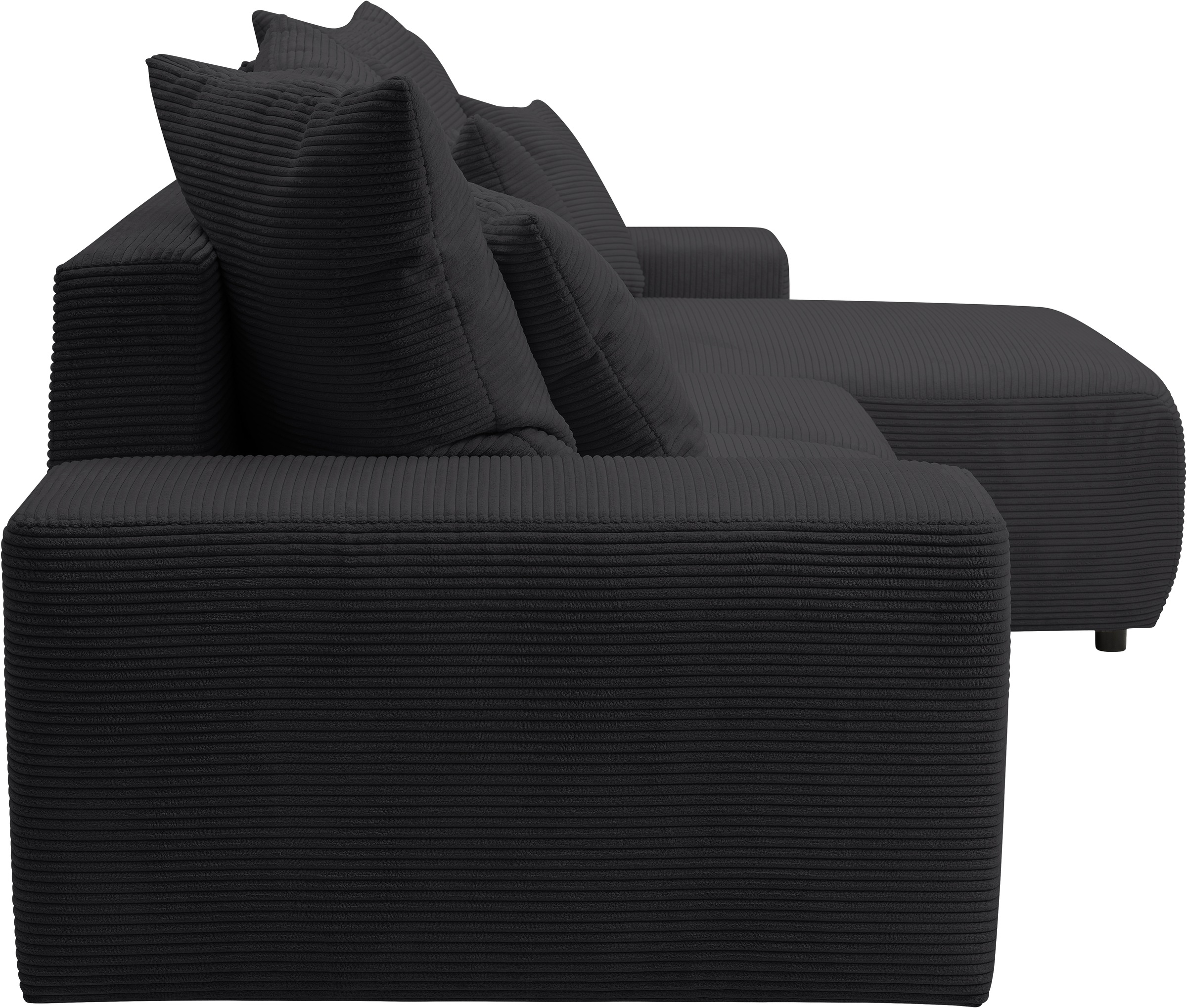 WERK2 Ecksofa »Riwa, modernes Sofa zum Kuscheln und Entspannen, Breite 300cm, L-Form«, Trendiges Ecksofa mit vielen Kissen, Schlaffunktion & Bettkasten
