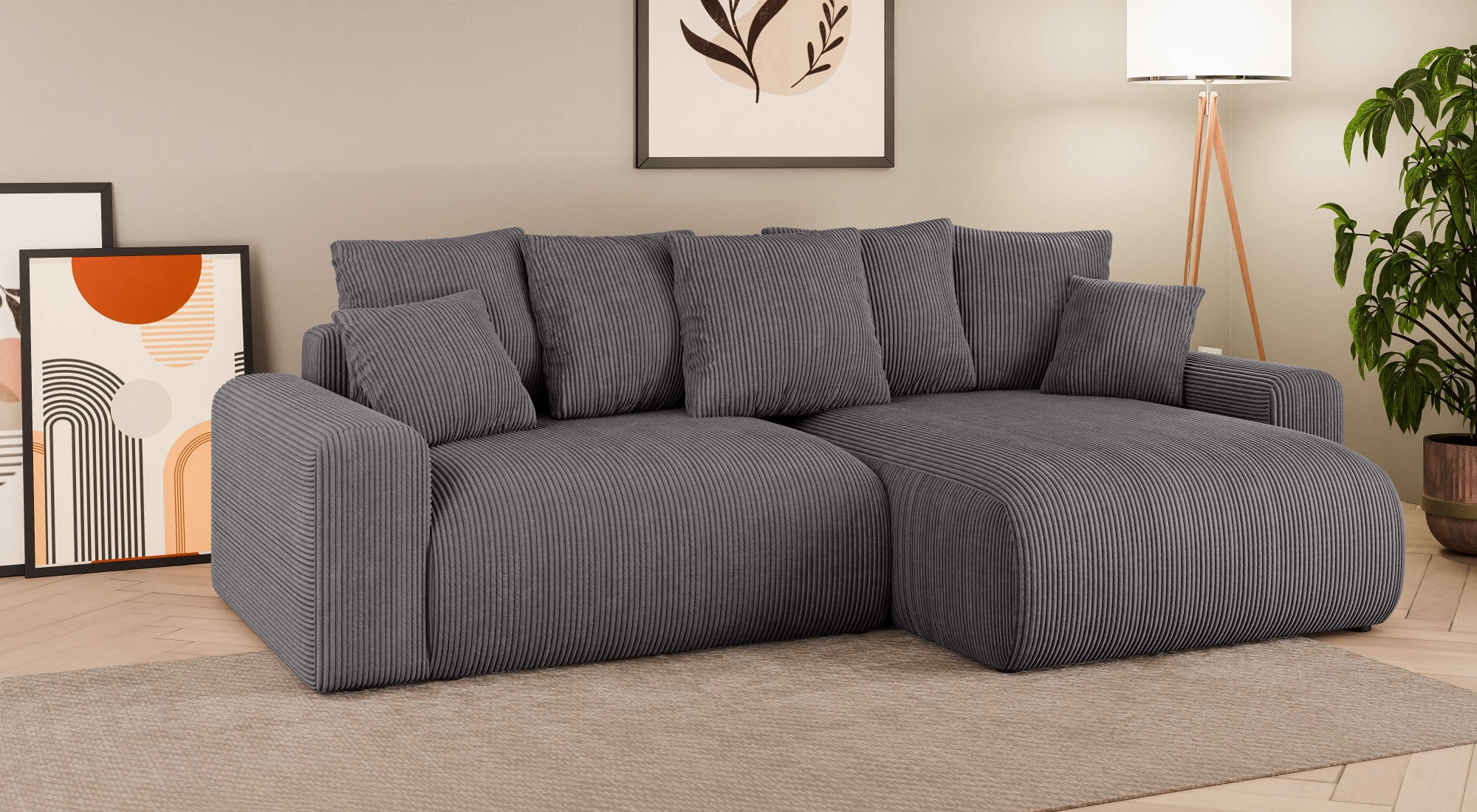 Home affaire Ecksofa "LAKESIDE klein mit Bettfunktion und Bettkasten, B/T/H günstig online kaufen