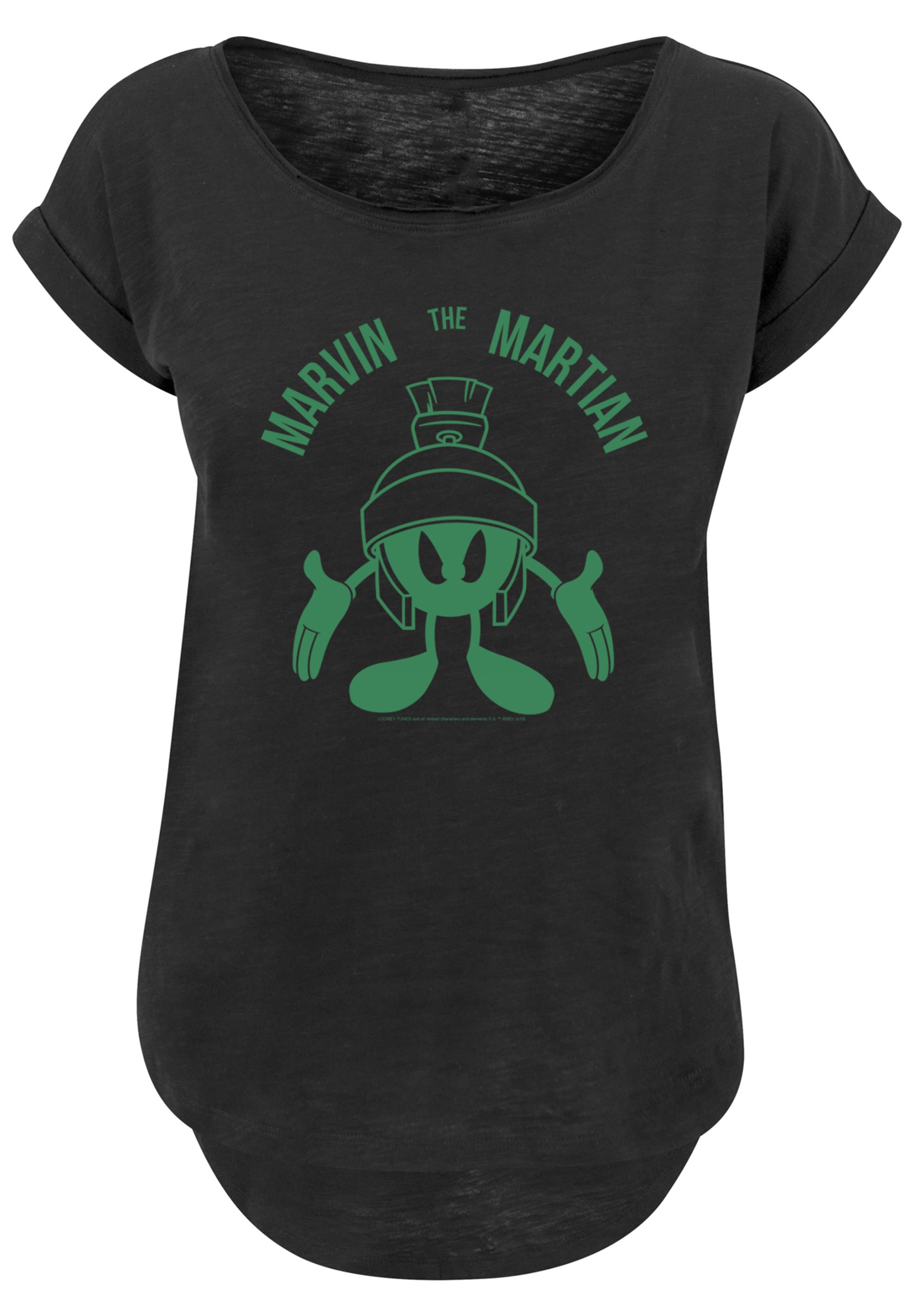 F4NT4STIC T-Shirt »Looney Tunes Marvin The Martian Large Head«, Damen,Premium Merch,Lang,Longshirt,Bedruckt