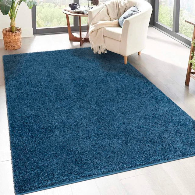 Carpet City Hochflor-Teppich »City Shaggy«, rechteckig, Robuster Langflor Teppich  uni, besonders flauschig weich | BAUR