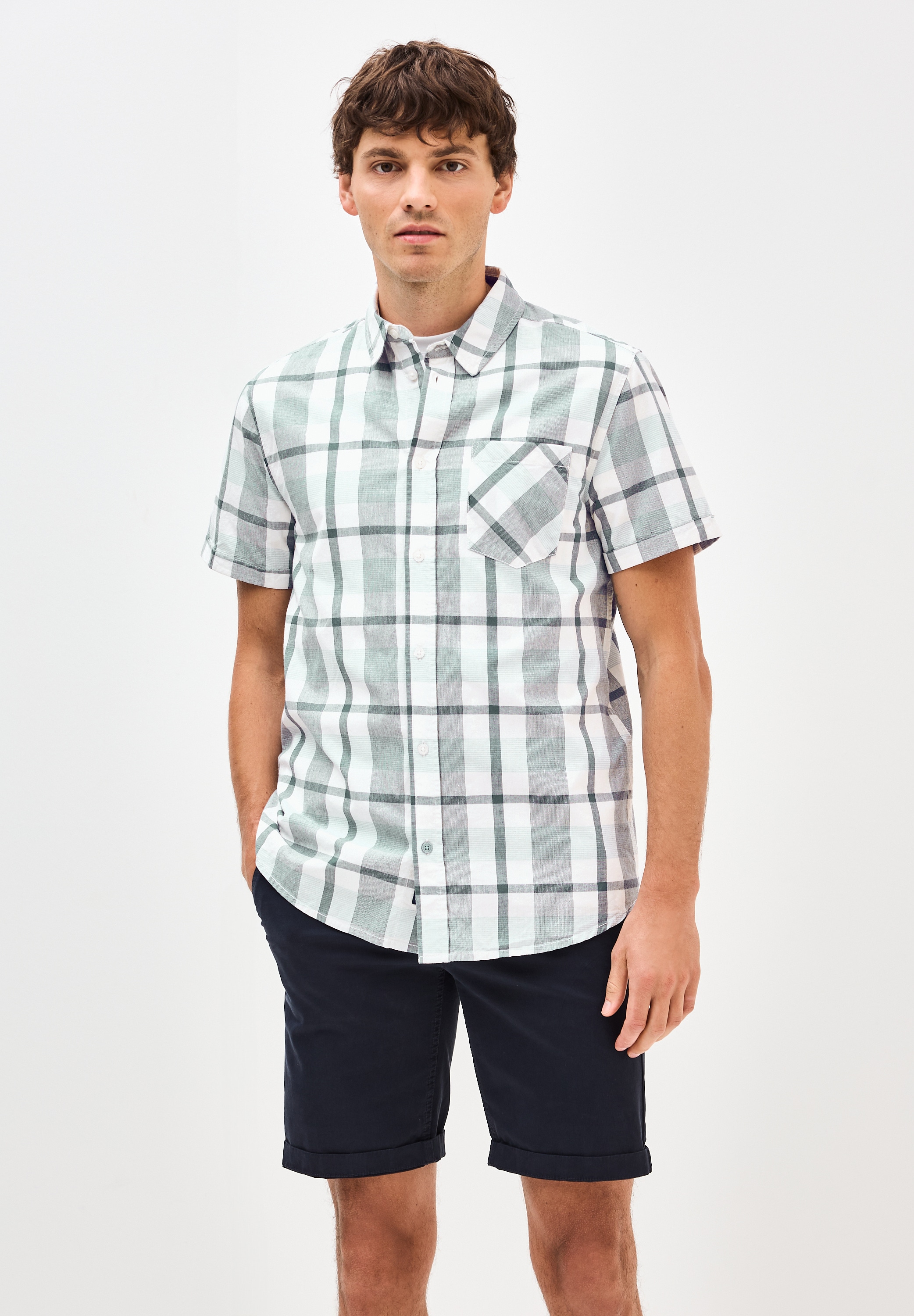 STREET ONE MEN Kurzarmhemd mit Knopfleiste günstig online kaufen