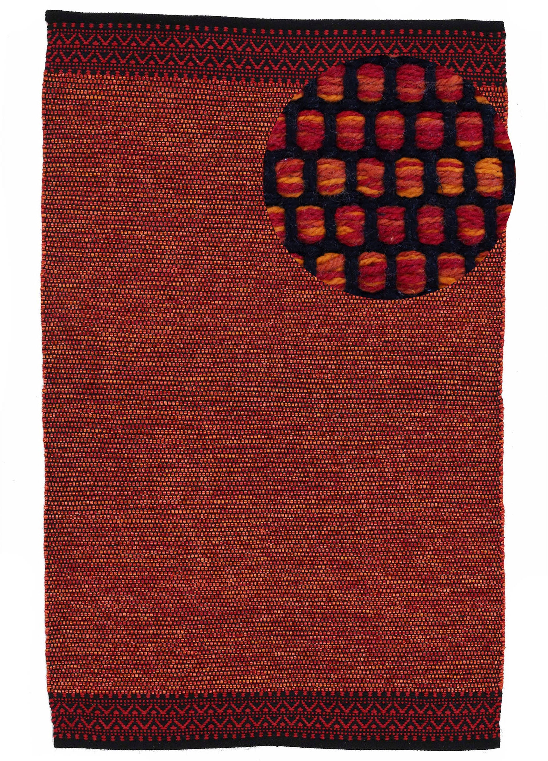 Carpetfine Mia Kelim Teppich Rot 140x200cm