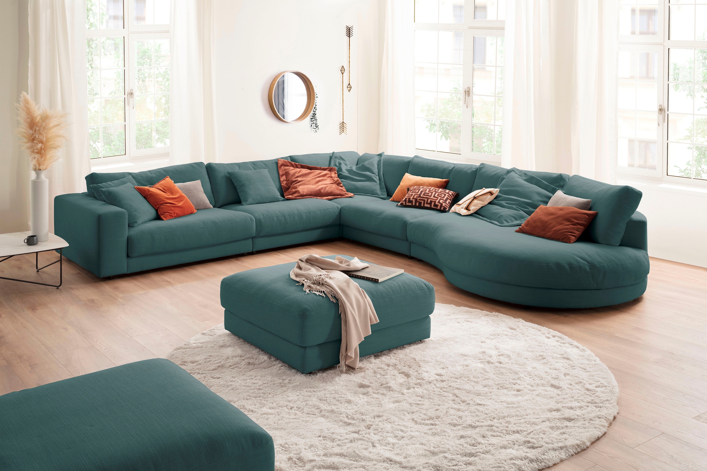 3C Candy Ecksofa »Enisa II, bequem und komfortabel, Mega Familiensofa, L-Form«, incl. 3 Flatterkissen, wahlweise mit Flecken-Schutz-Bezug Easy care