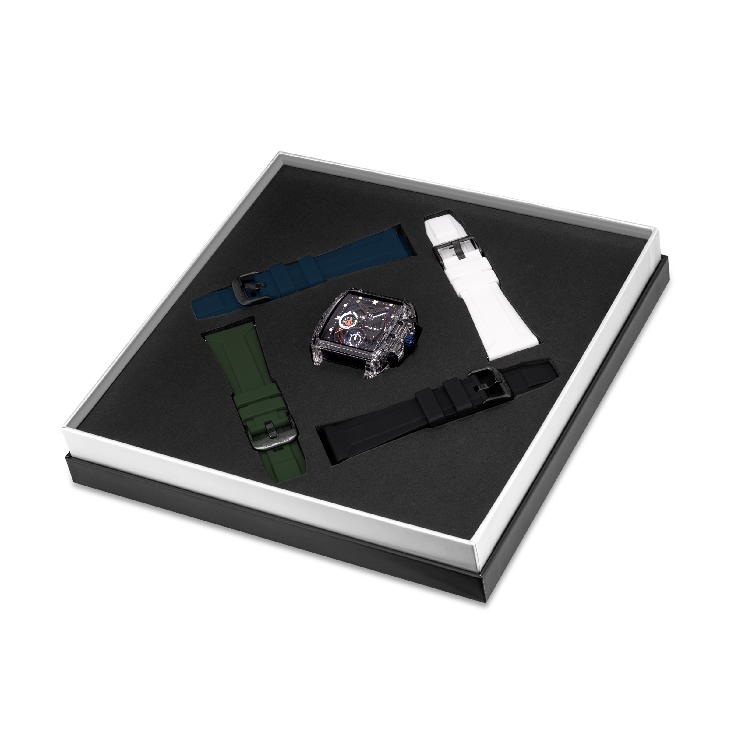 Police Chronograph »Clout Set« Quarzuhr, Armbanduhr, Herrenuhr, Silikonarmband