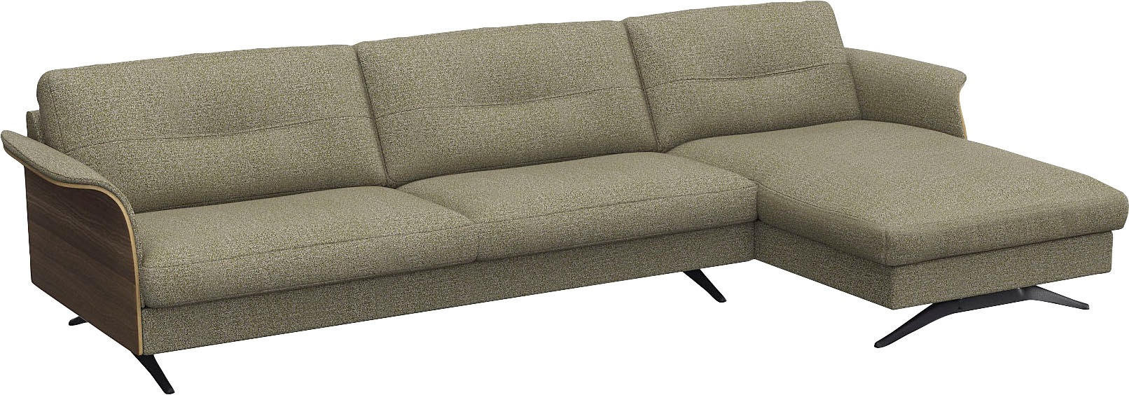 FLEXLUX Ecksofa »Glow, super bequem durch hochwertigem Sitzaufbau mit Federkern, L-Form«, Modernes skandinavisches Design