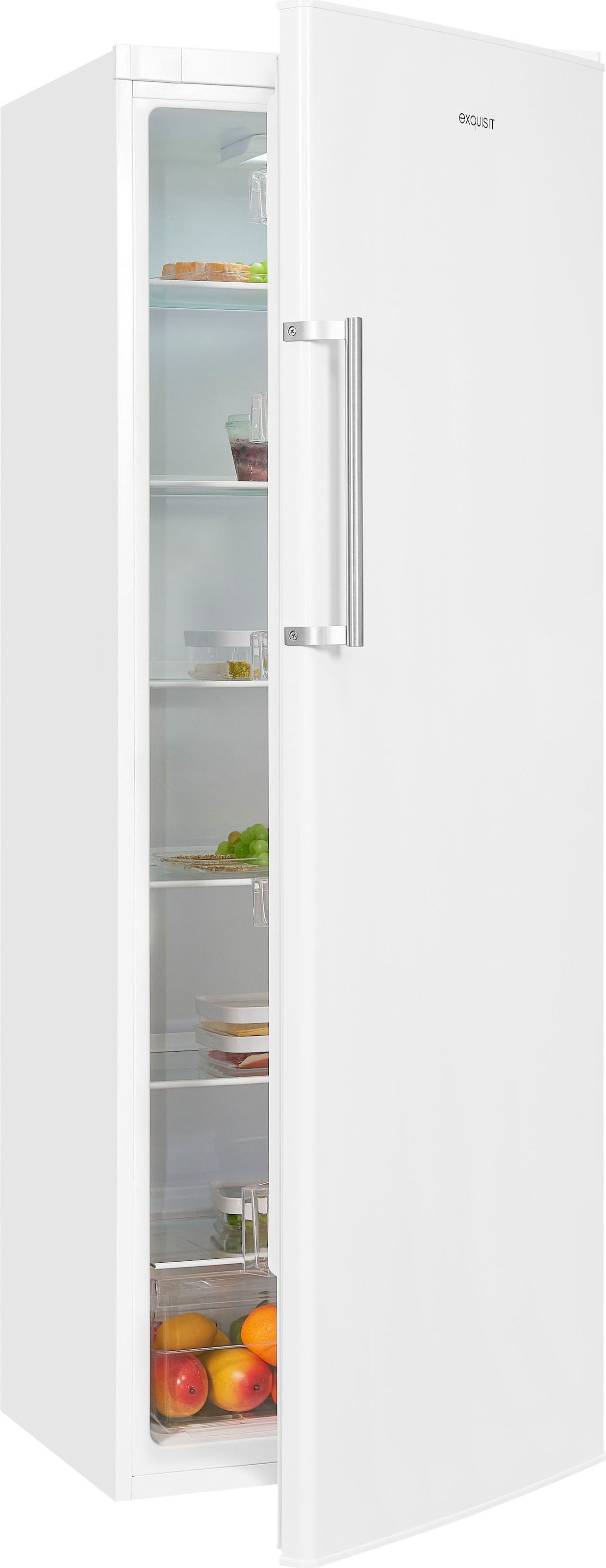 exquisit Kühlschrank "KS350-V-H-040E", KS350-V-H-040E weiss, 173 cm hoch, 60 cm breit