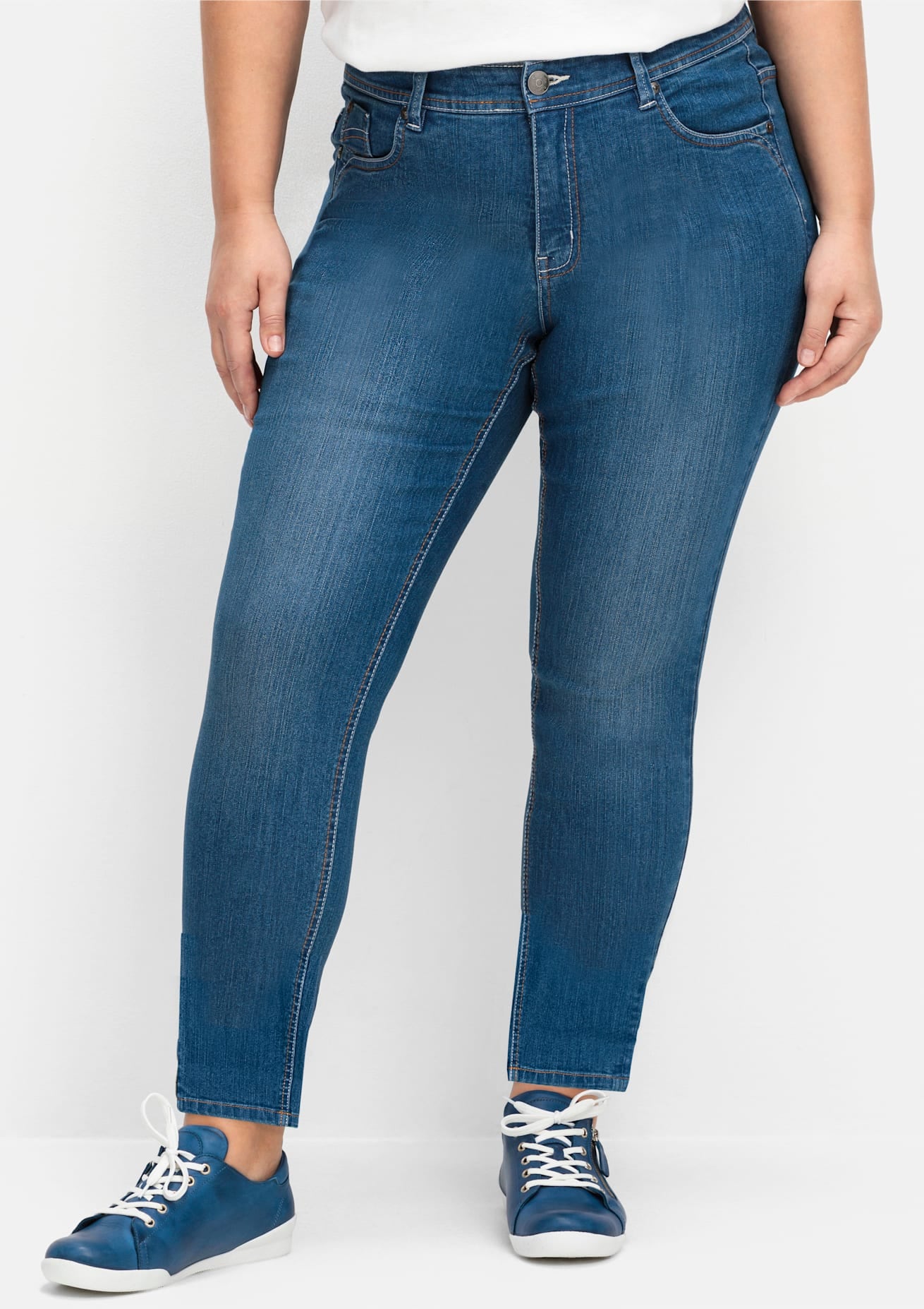 Sheego Stretch-Jeans 1 Stk. tlg. günstig online kaufen