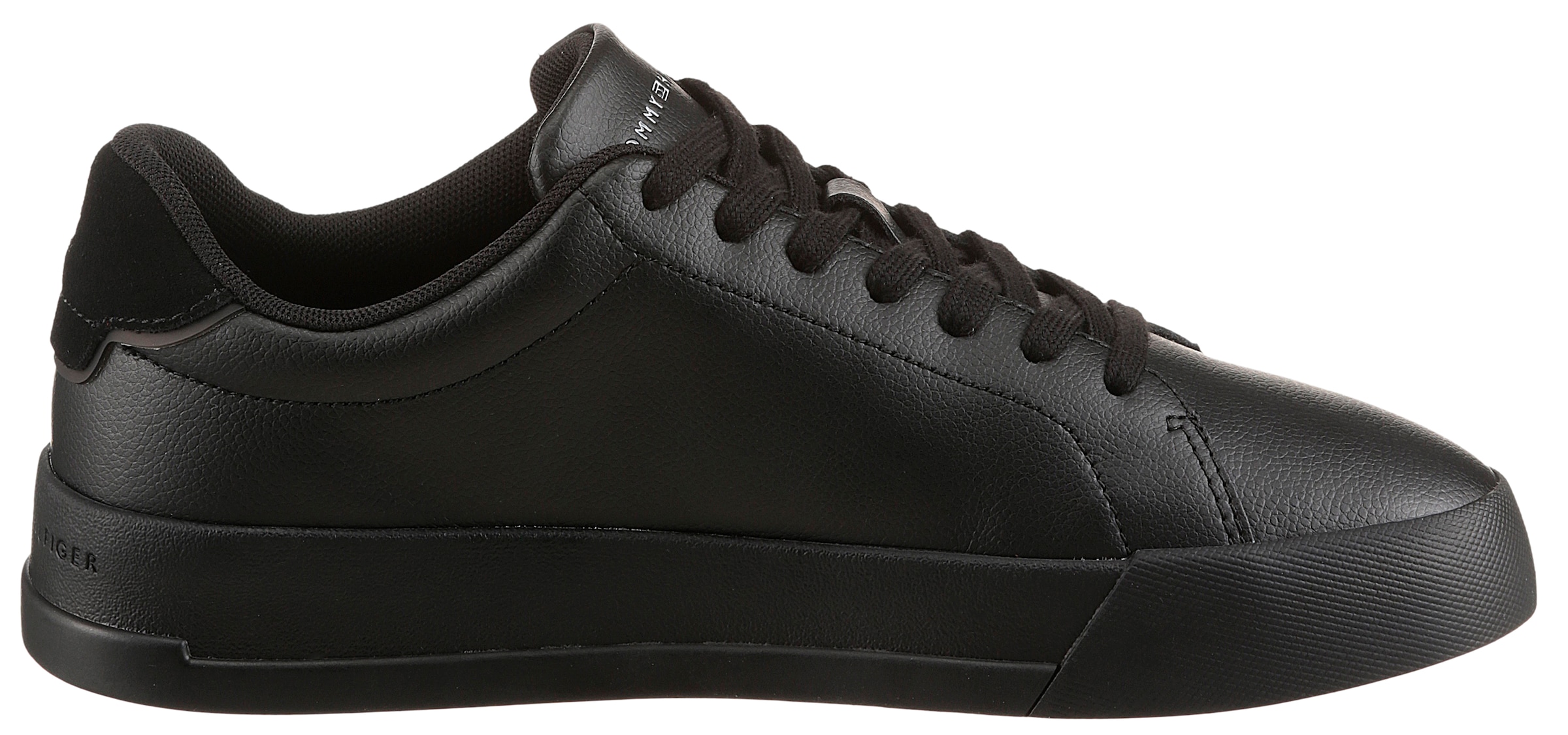 Tommy Hilfiger Sneaker »TH COURT LTH DETAIL ESS«, Freizeitschuh, Halbschuh, Schnürschuh mit seitlichem Logoschriftzug