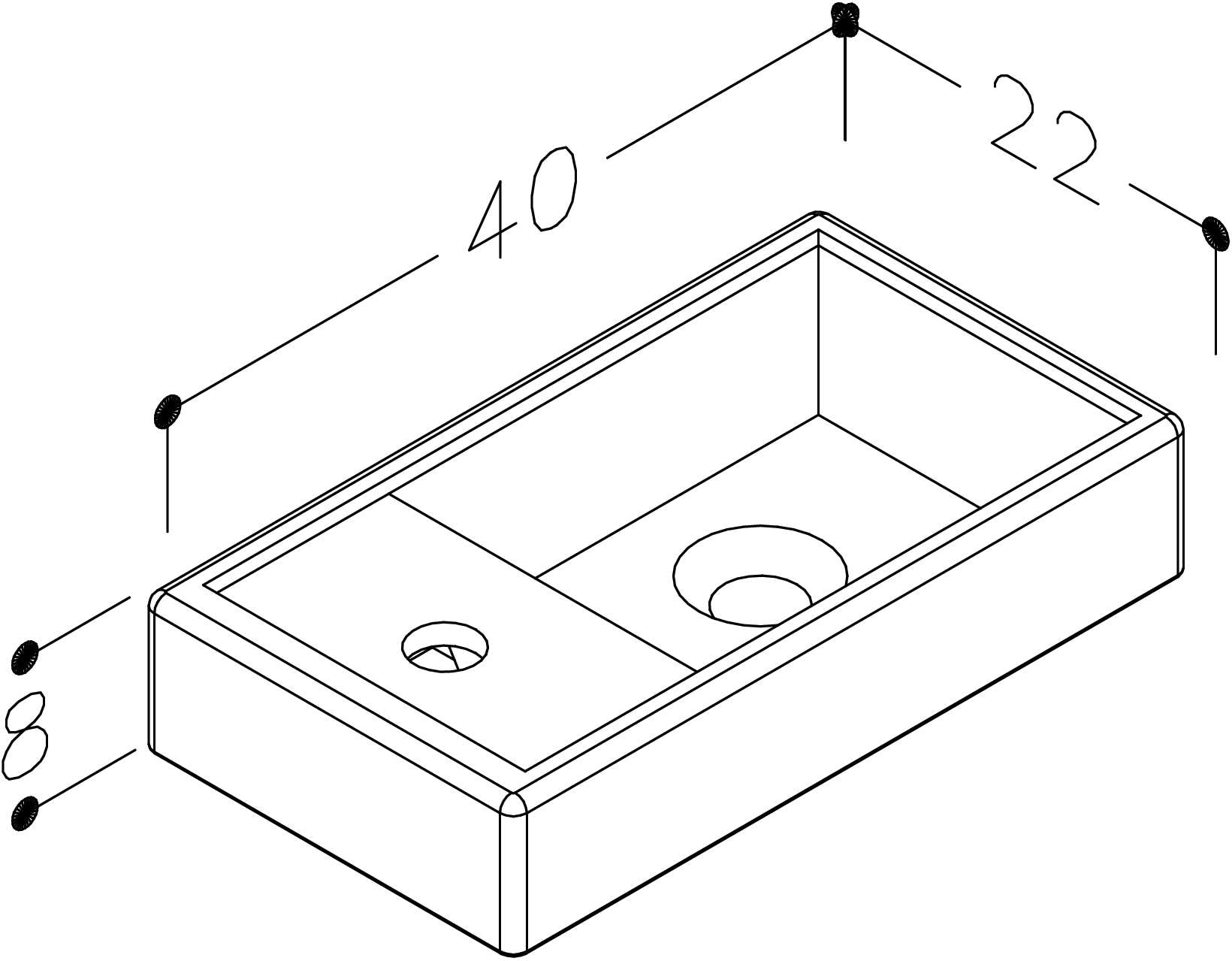 welltime Waschtisch »Mini«, Breite 40cm, mit Soft-Close-Funktion, FSC zertifiziert