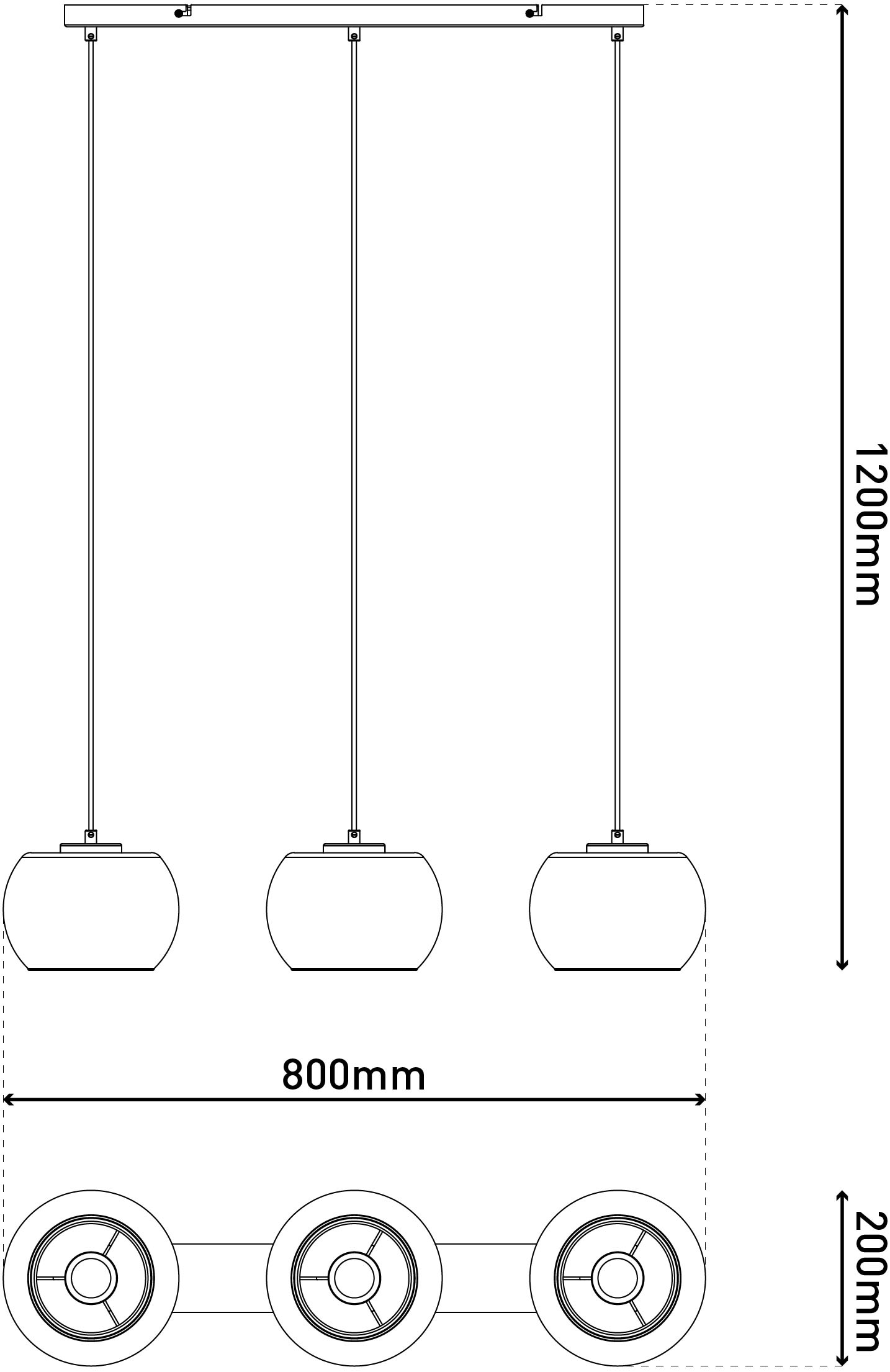 OTTO home Pendelleuchte »Tanissa« E27 1 Stk. 3 gleichlange Pendel mit je 1x Rauchglasschirm und je 1x E27 exkl.