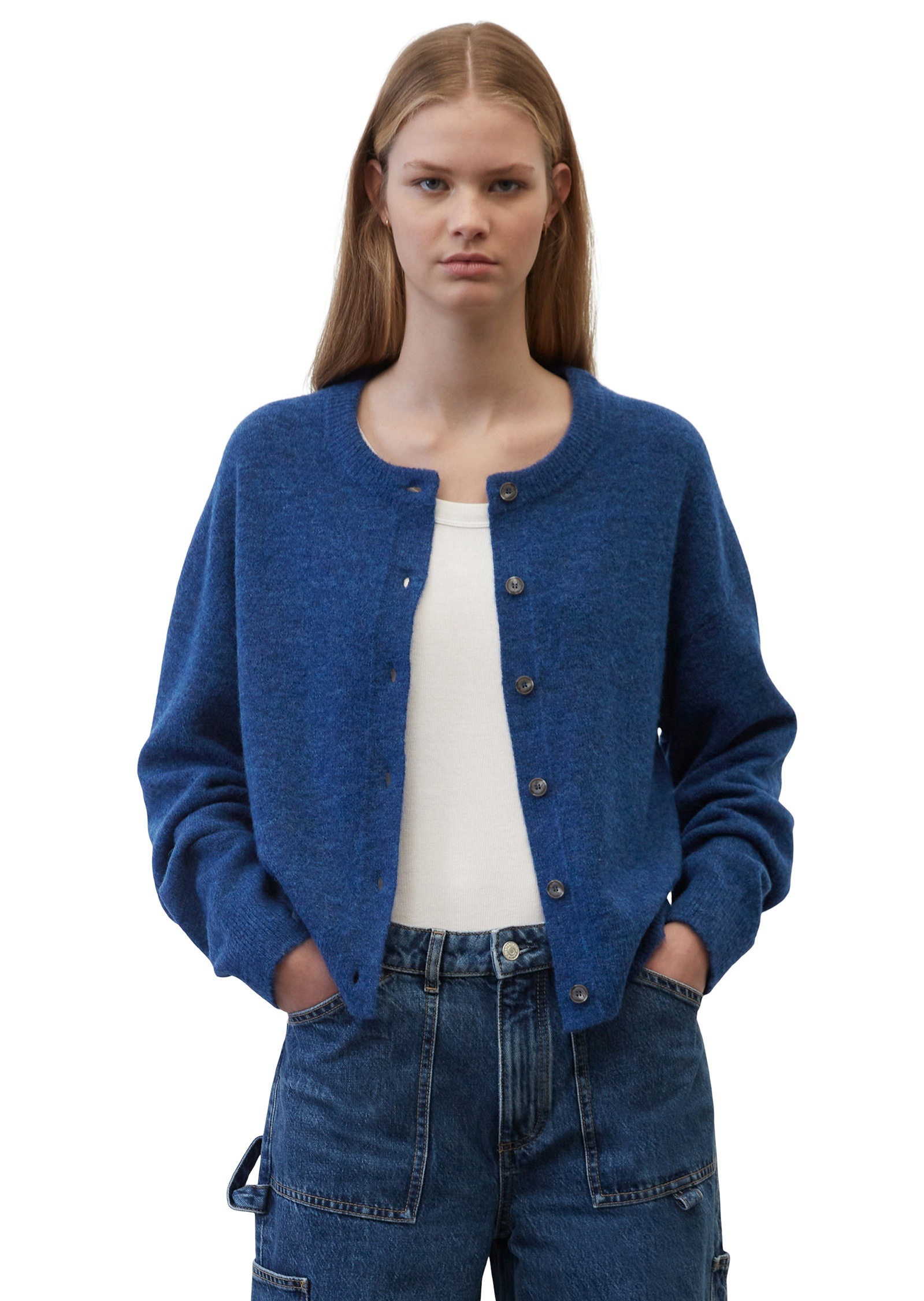 Marc O'Polo DENIM Cardigan »aus softem Schurwolle-Alpakawolle-Mix«