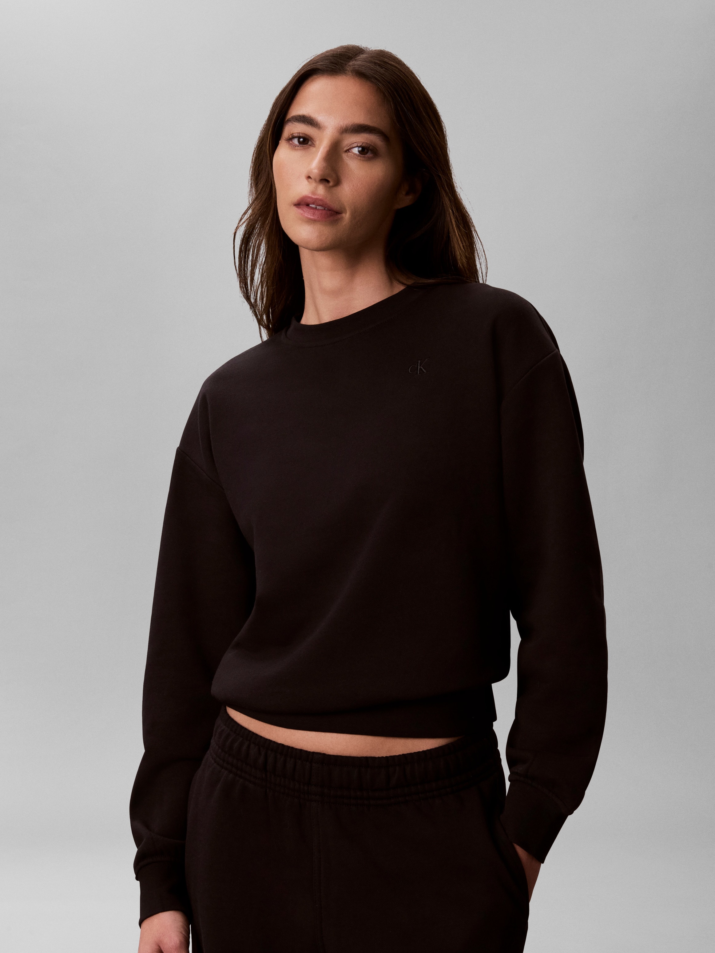 Calvin Klein Jeans "RELAXED MONOGRAM FRENCH TERRY", Relaxed fit mit Rundhalsausschnitt