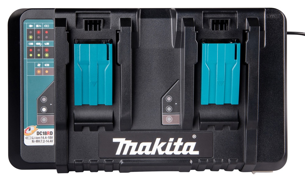 Makita Akku-Ladestation »DC18RD«, (1 St.), Schnellladegerät für 14,4 V und 18 V Akkus geeignet