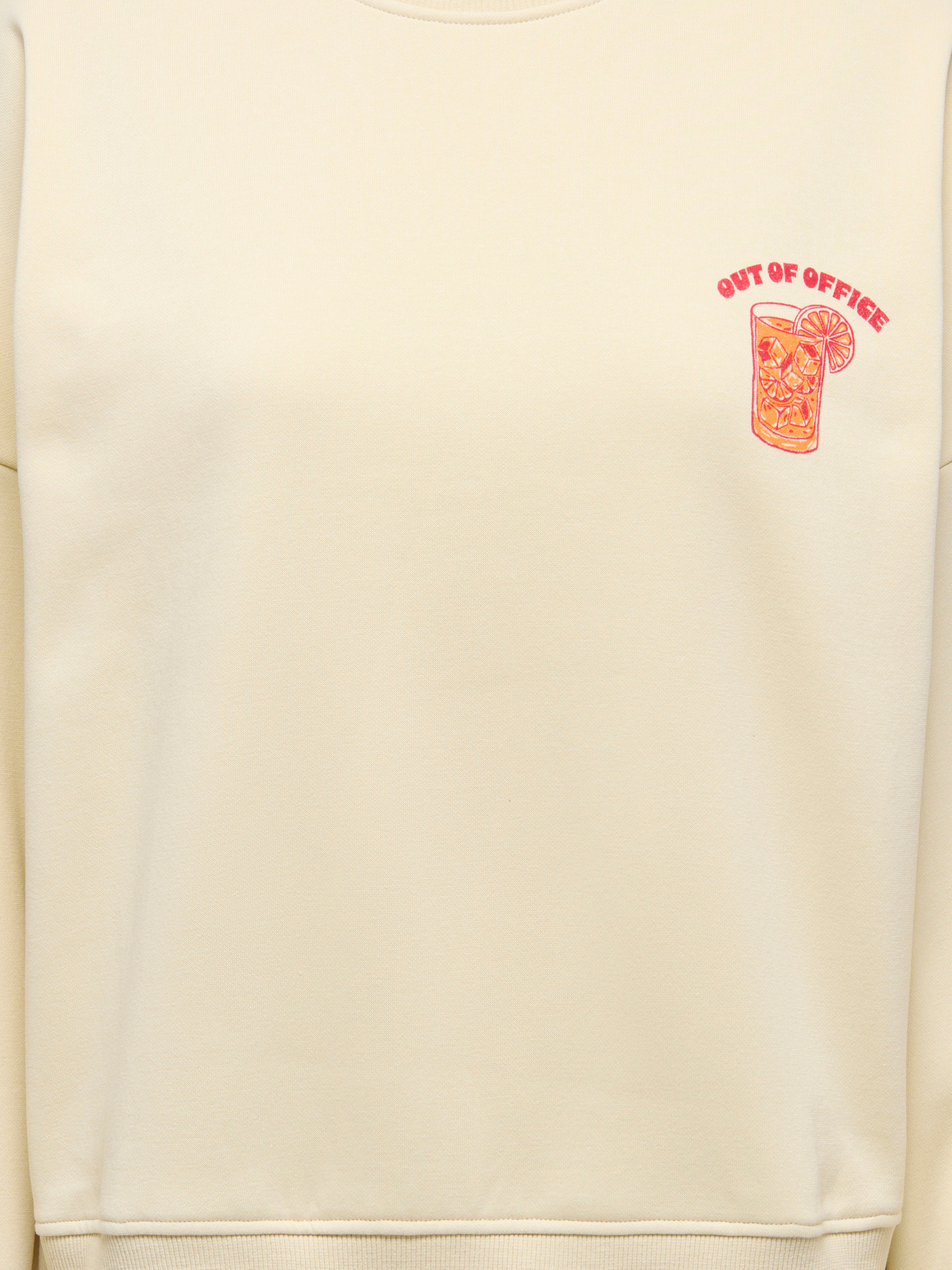 ONLY Sweatshirt »ONLLINY L/S O-NECK PRINT CS SWT«, mit Print auf Vorder- und Rückseite
