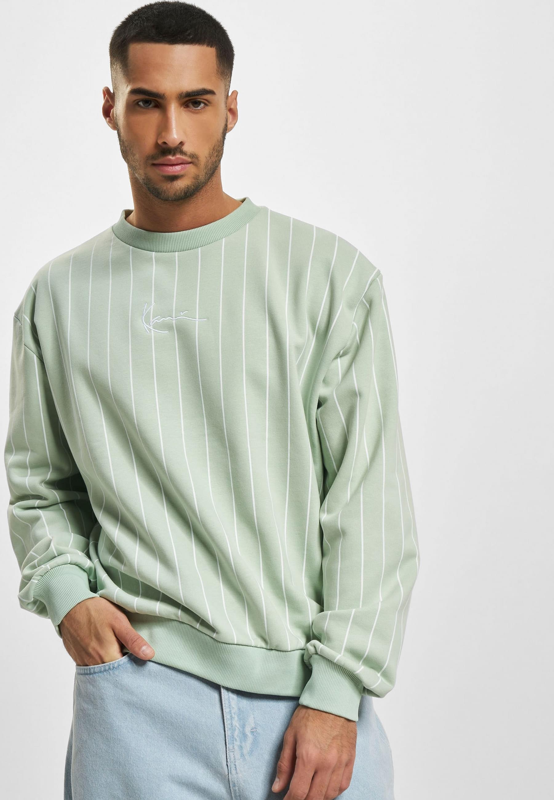 Karl Kani Rundhalspullover »Karl Kani Herren KM232-022-1 KK Small Signature Pinstripe Crew«, (1 tlg.)