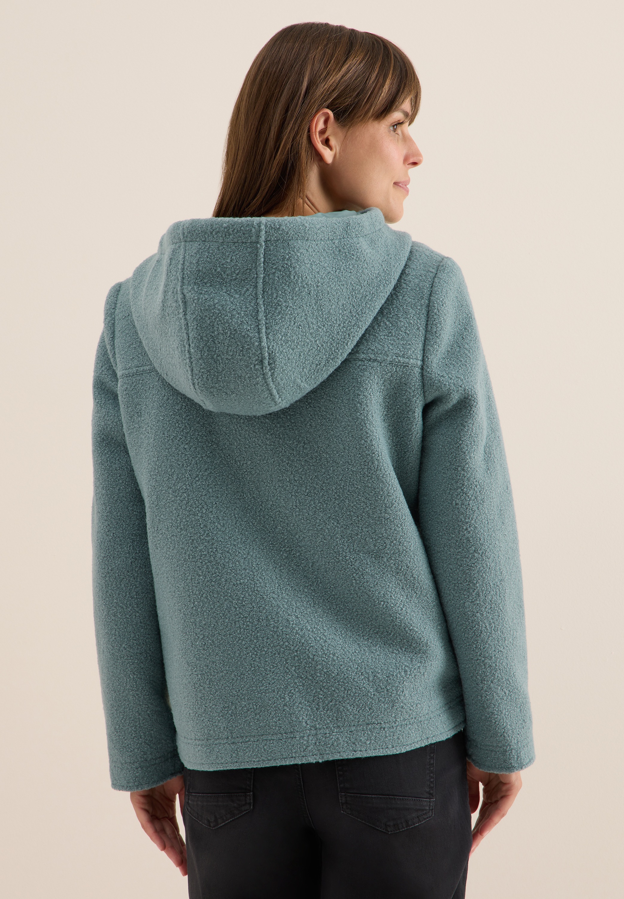 Cecil Fellimitatjacke, mit Kapuze, mit Kapuze mit Tunnelzugband