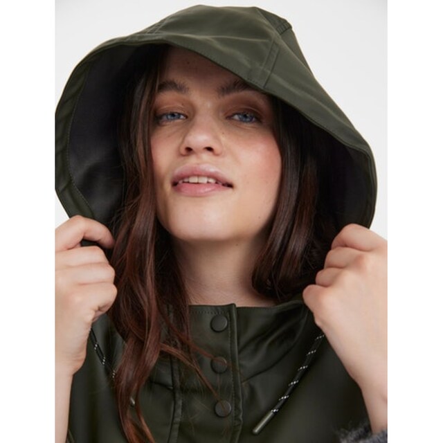 Vero Moda Curve Outdoorjacke »VMCMALOU COATED JACKET CUR NOOS«, mit Kapuze  auf Rechnung | BAUR